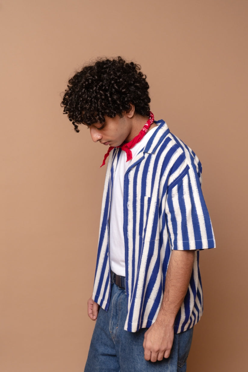 S/S Camp Shirt 'Nautical Ikat'