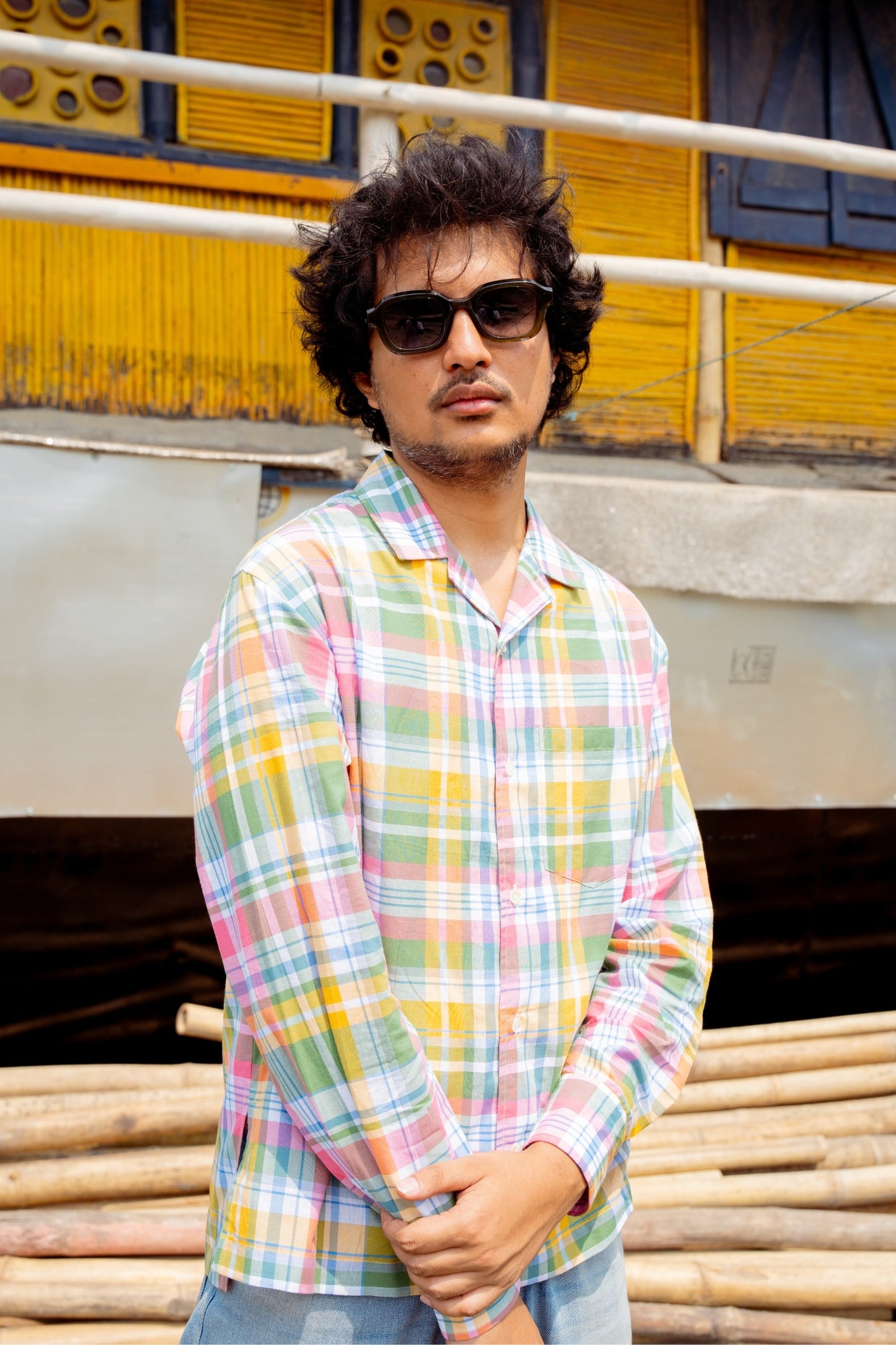 L/S Camp Shirt 'Madras Magic 01'