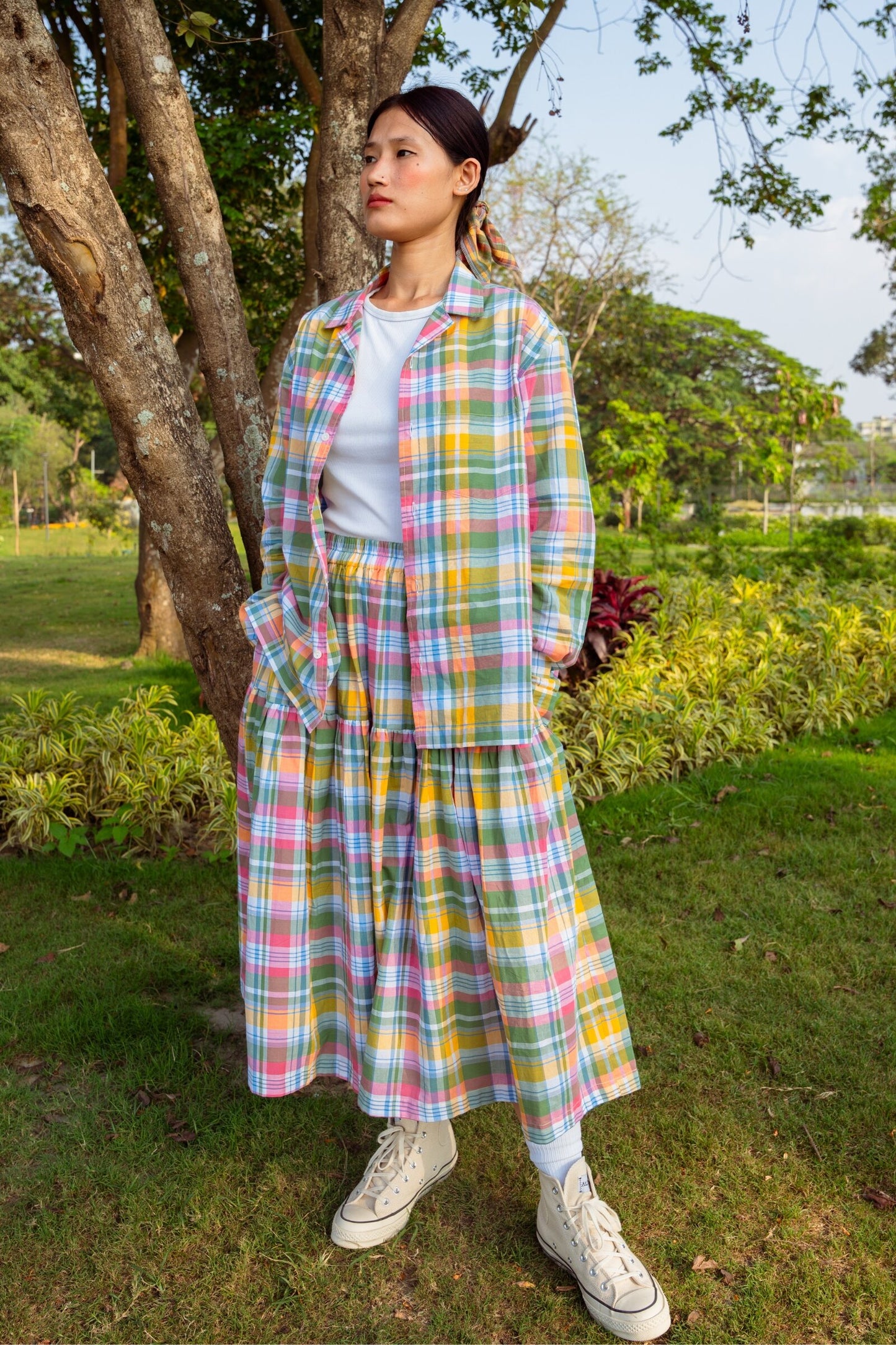 Tiered Skirt 'Madras Magic 01'