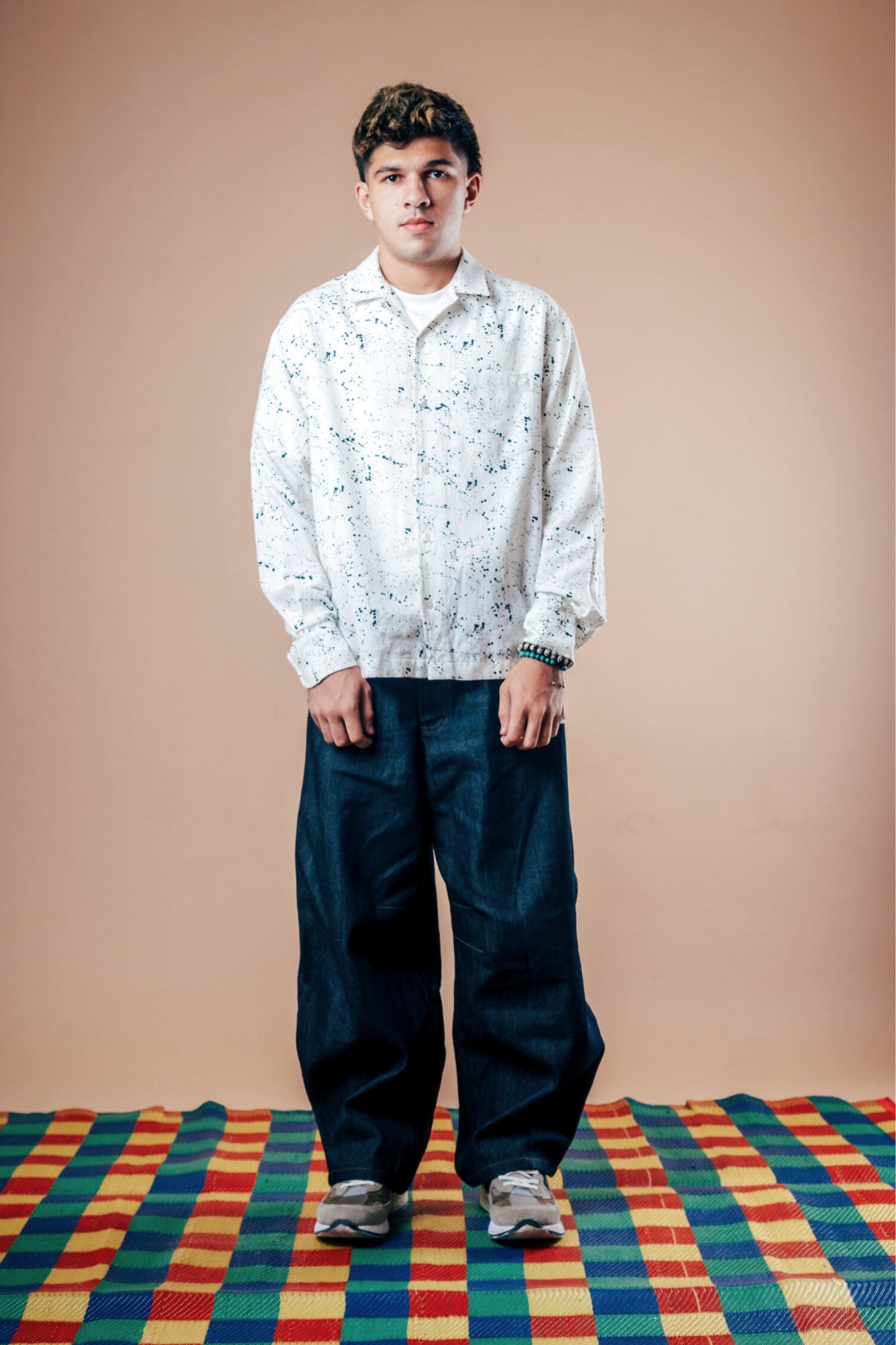 L/S Camp Shirt 'Paint Splatter Khadi'