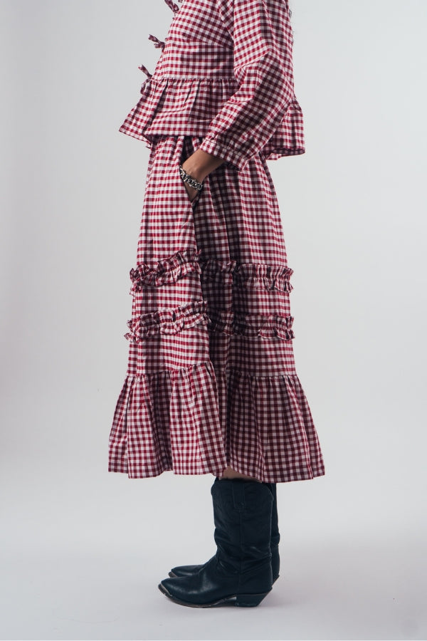 Ruffle Skirt 'Cherry Red'