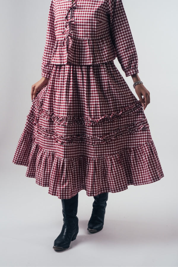 Ruffle Skirt 'Cherry Red'