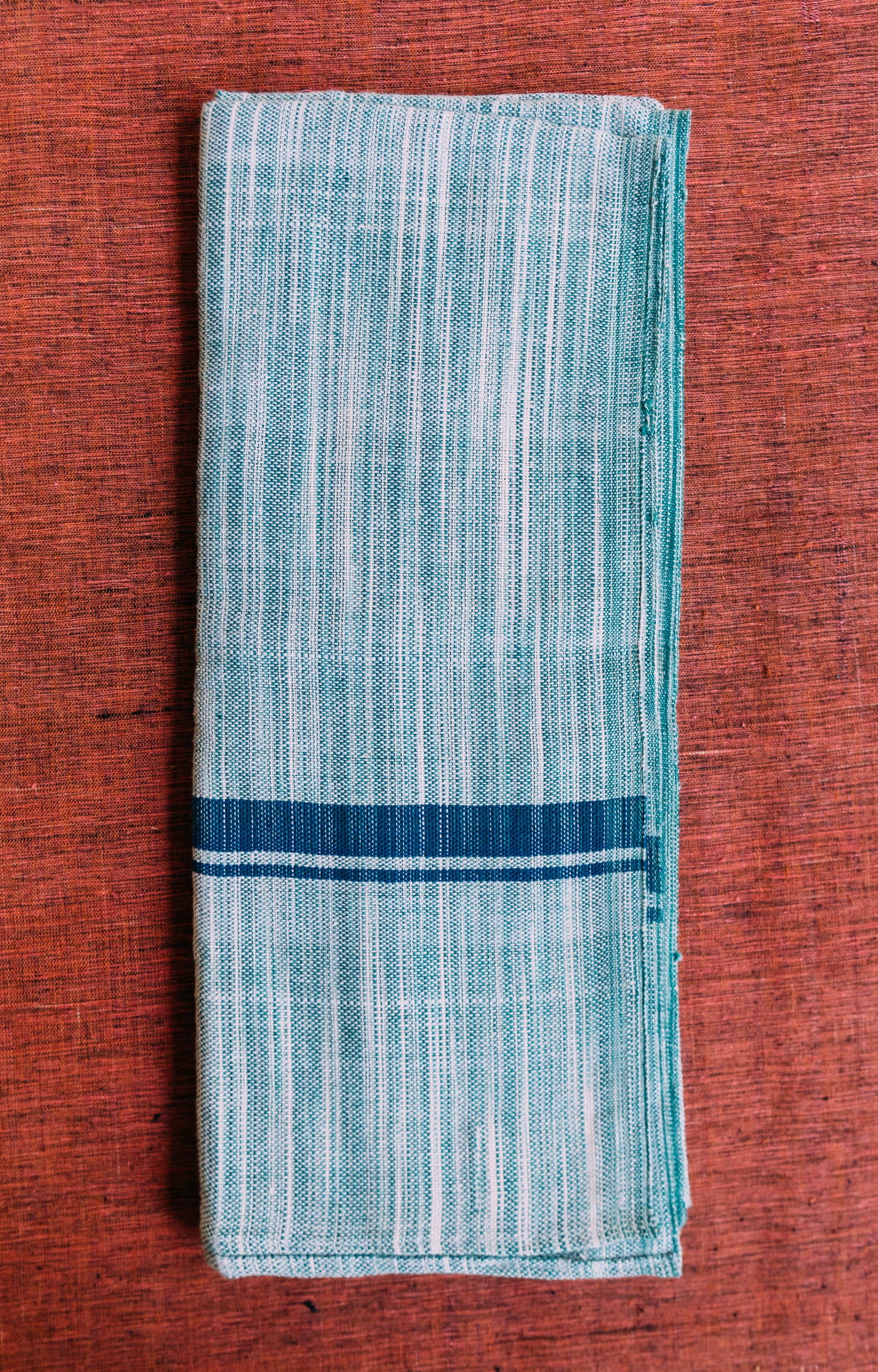 Handloom Handtowel (Green/Blue)