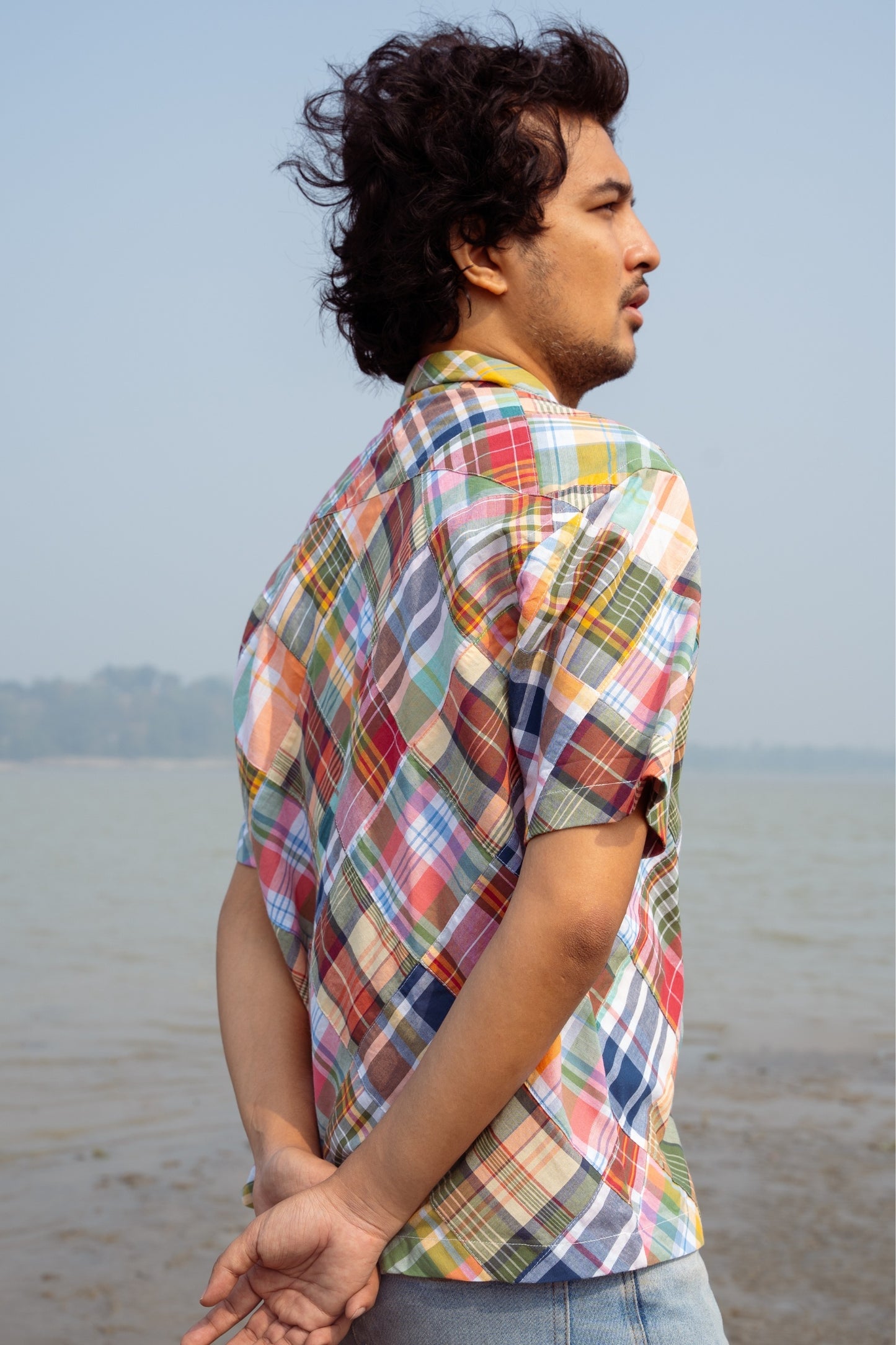 S/S Camp Shirt 'Multi Madras Patchwork'
