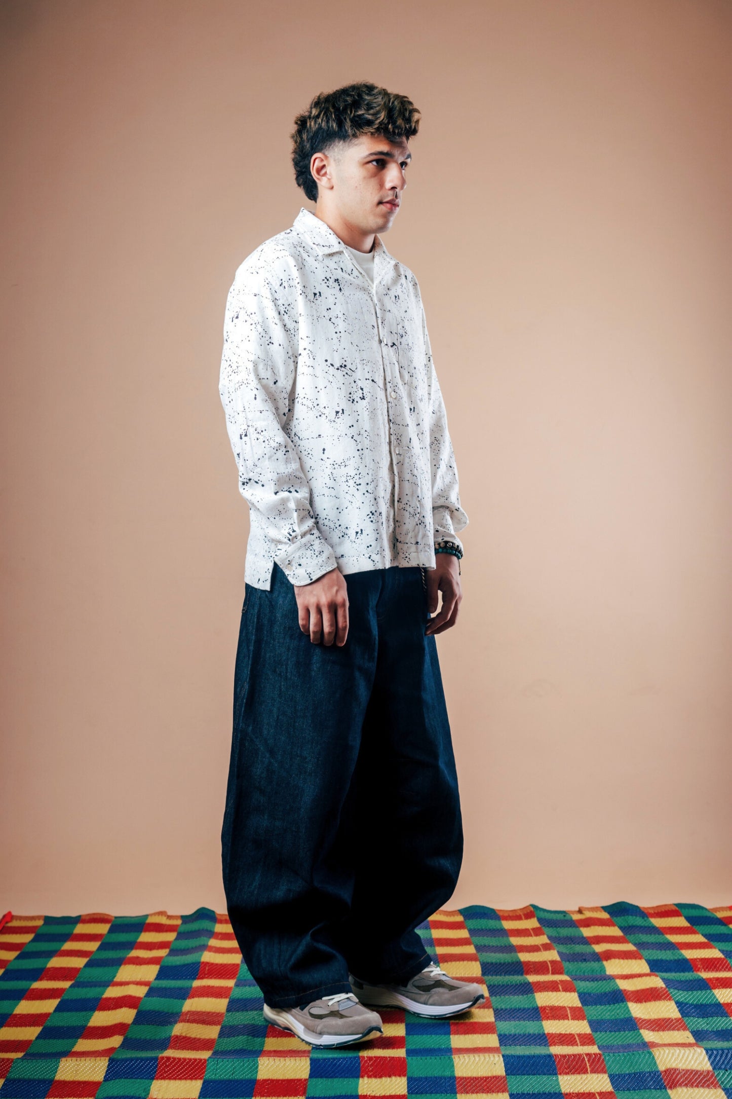L/S Camp Shirt 'Paint Splatter Khadi'