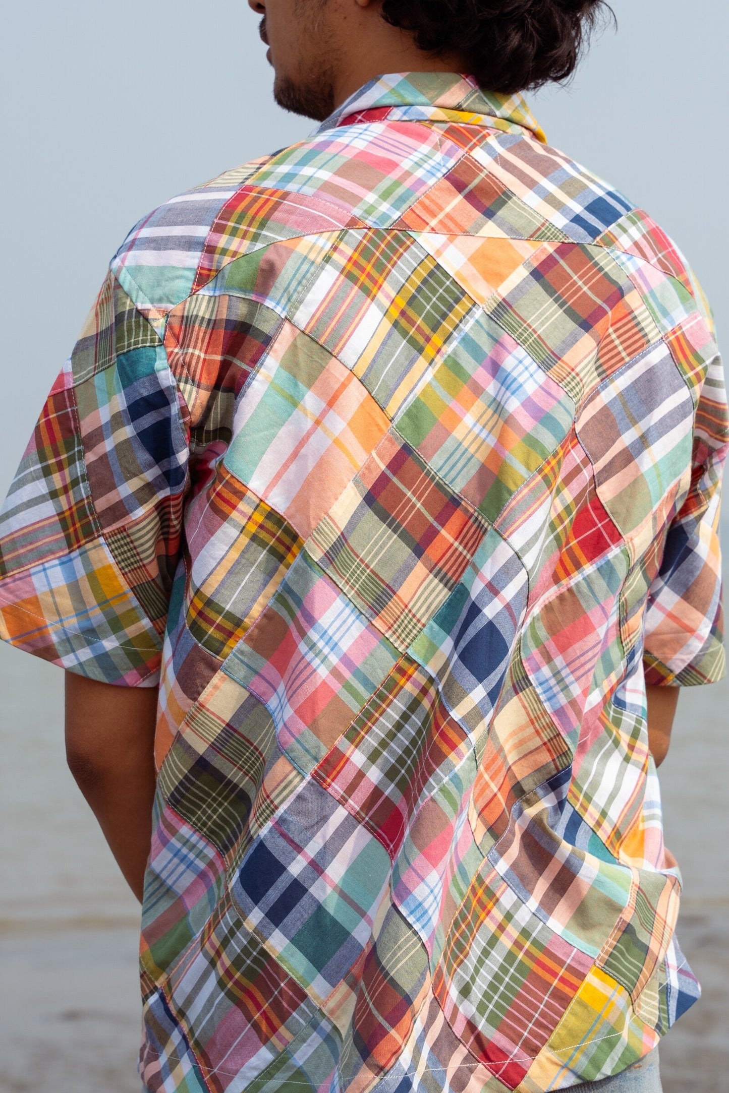 S/S Camp Shirt 'Multi Madras Patchwork'