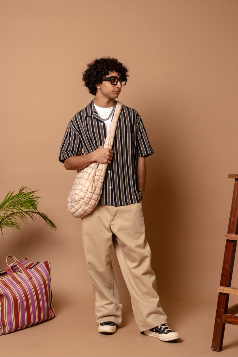 S/S Camp Shirt 'Foliage Handloom'