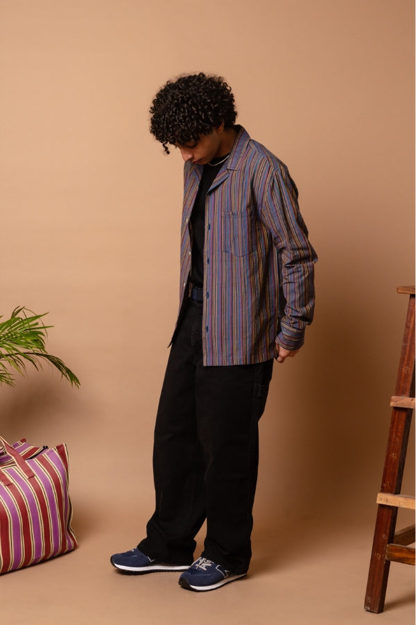 L/S Camp Shirt 'Carnival Splash Handloom'