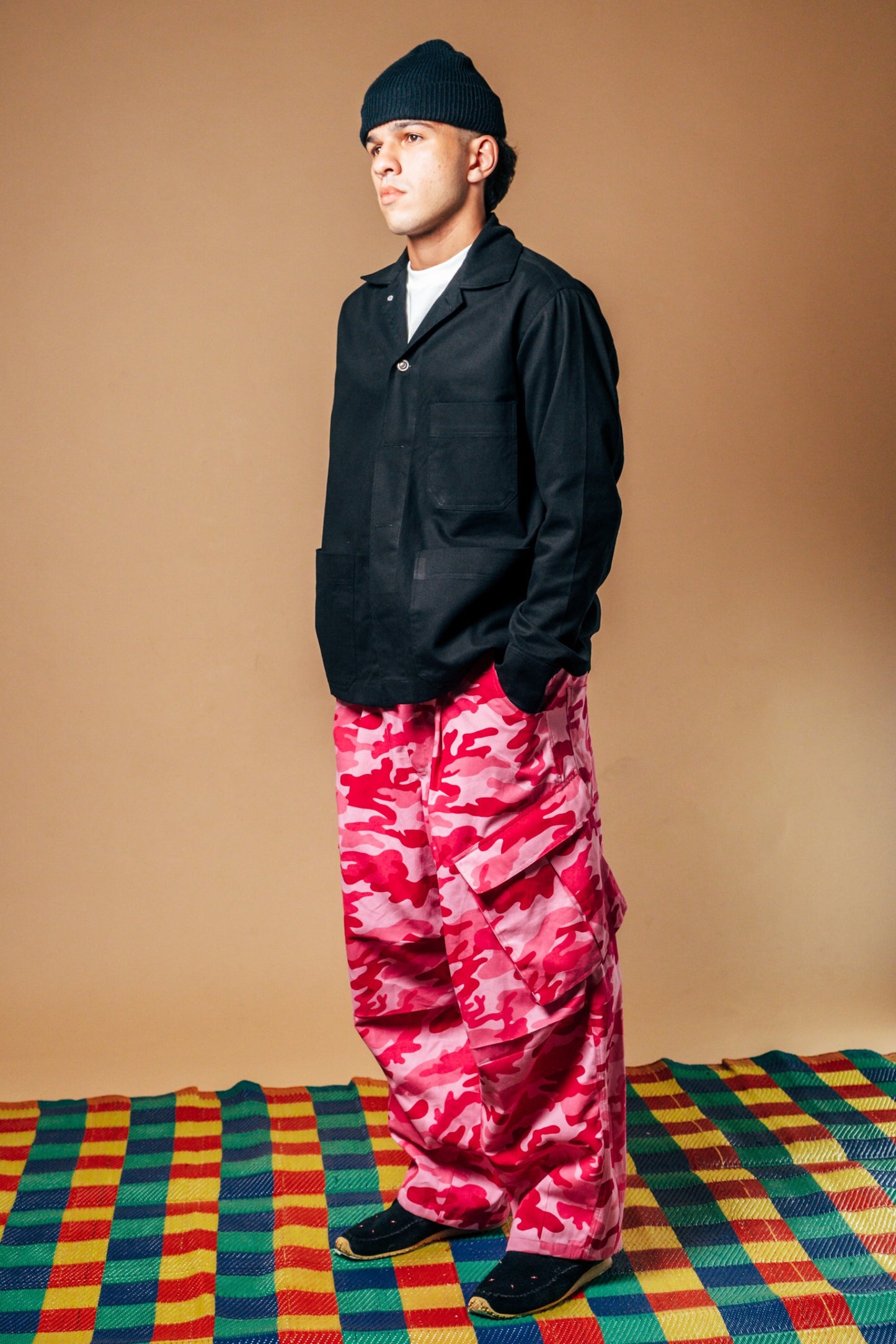 Balloon Cargo Pants 'Pink Camo'