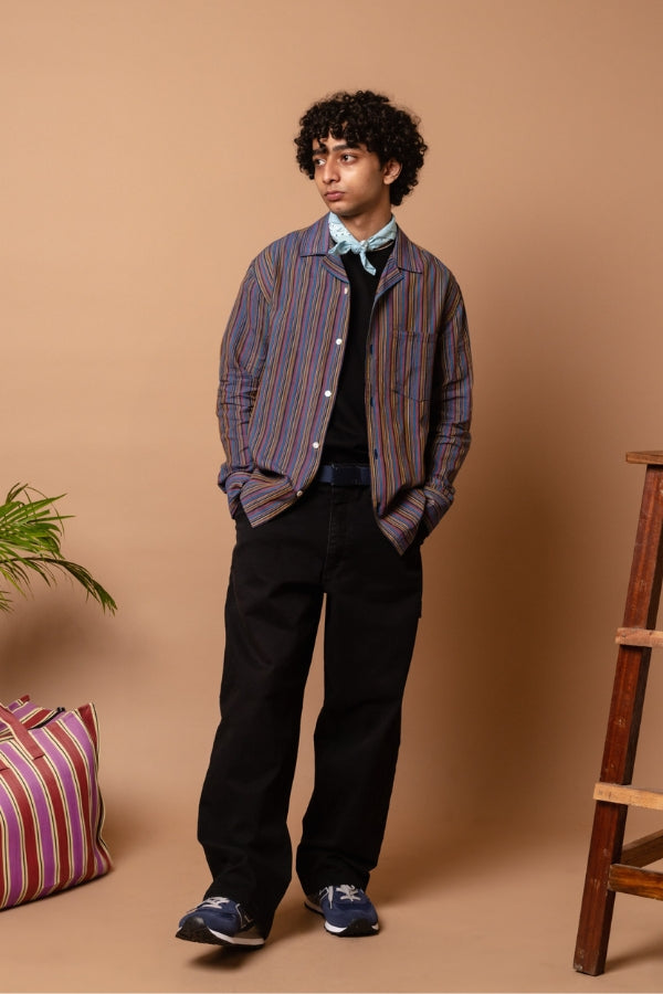 L/S Camp Shirt 'Carnival Splash Handloom'