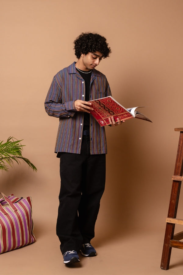 L/S Camp Shirt 'Carnival Splash Handloom'