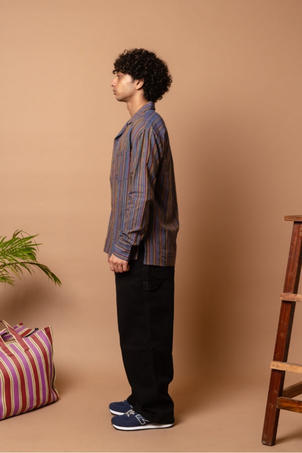 L/S Camp Shirt 'Carnival Splash Handloom'