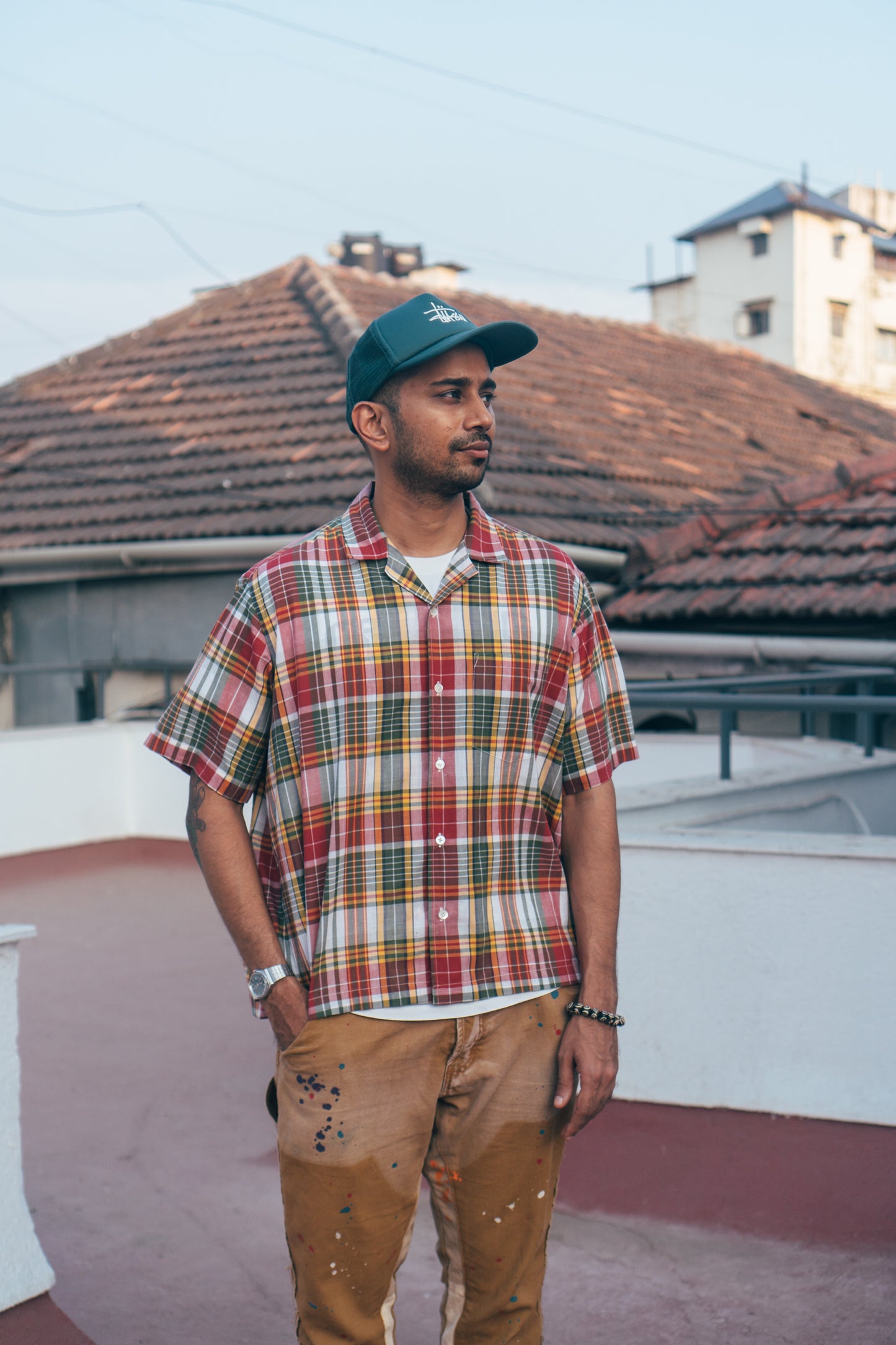 S/S Gather Shirt 'Madras Magic 05'
