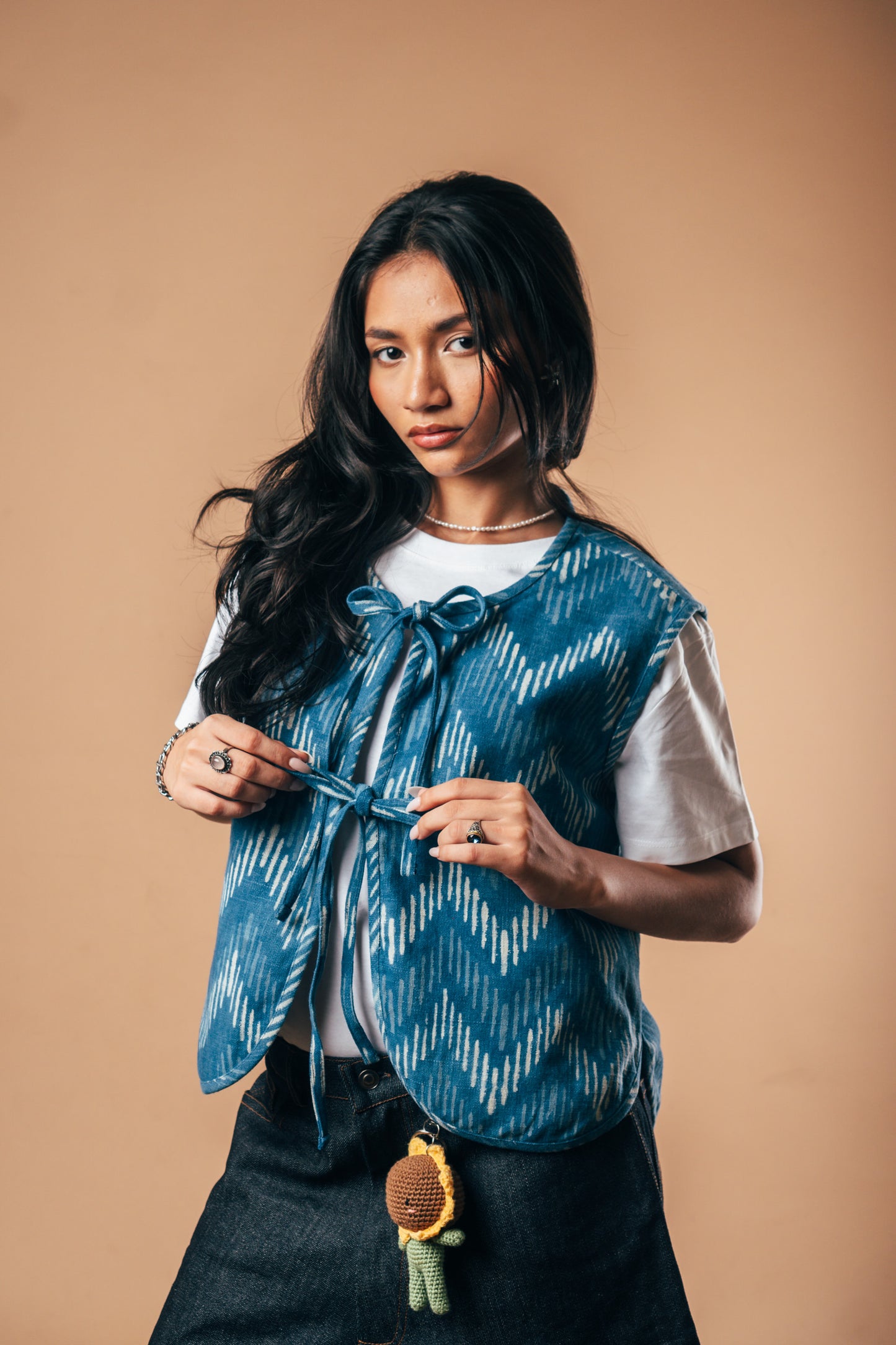 Kiki Gilet 'Indigo Dabu'