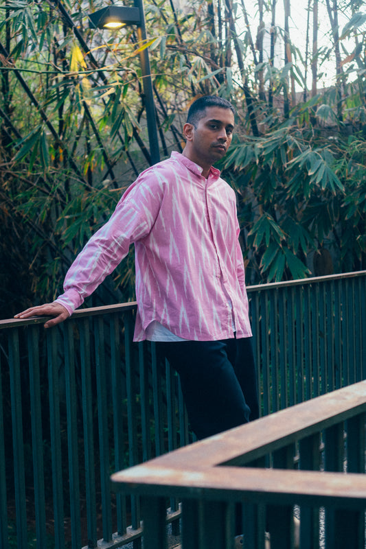 L/S Boxy Shirt 'Cotton Candy Ikat'