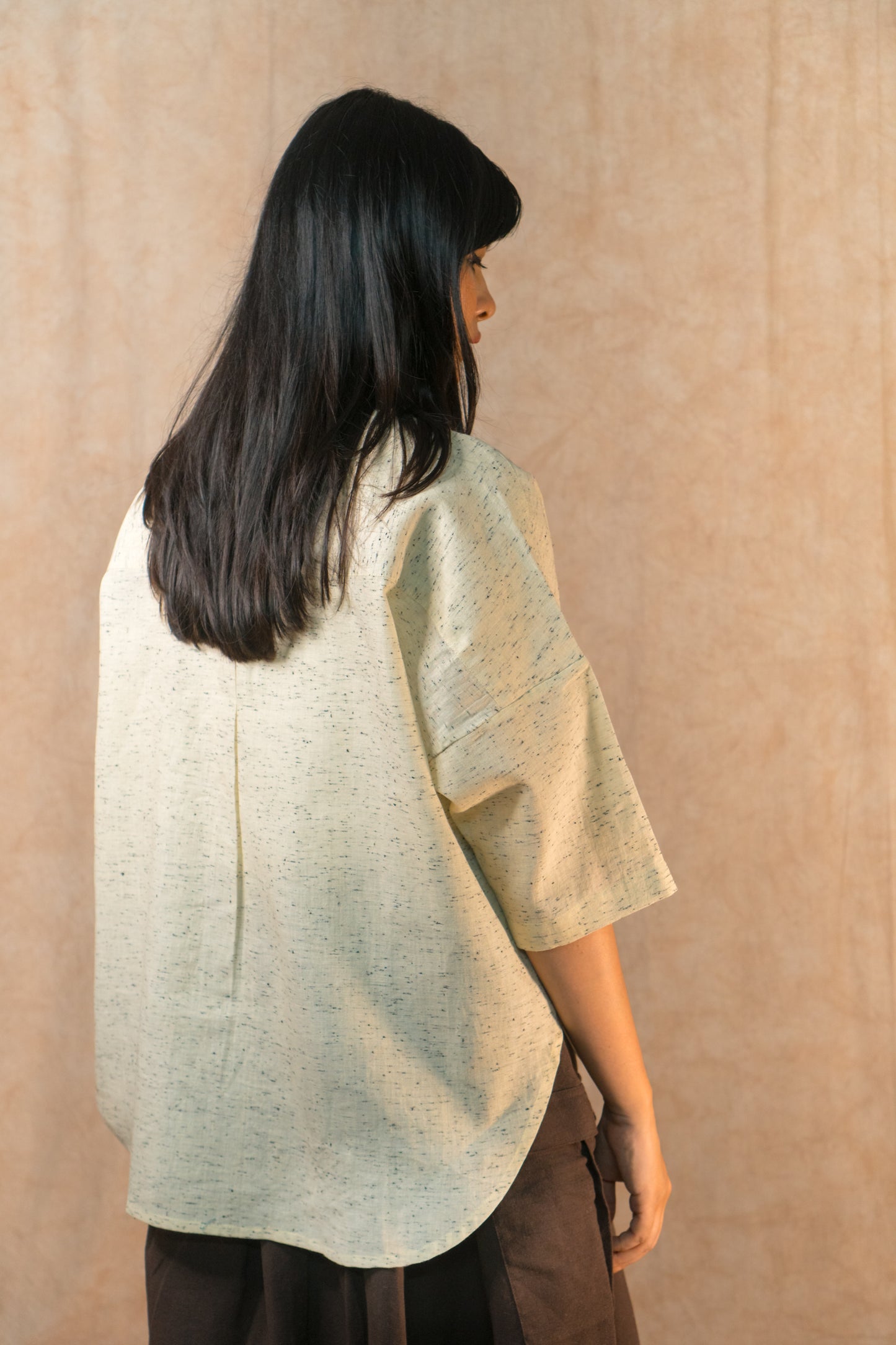 Boxy Shirt 'Oatmeal Oreo Khadi'