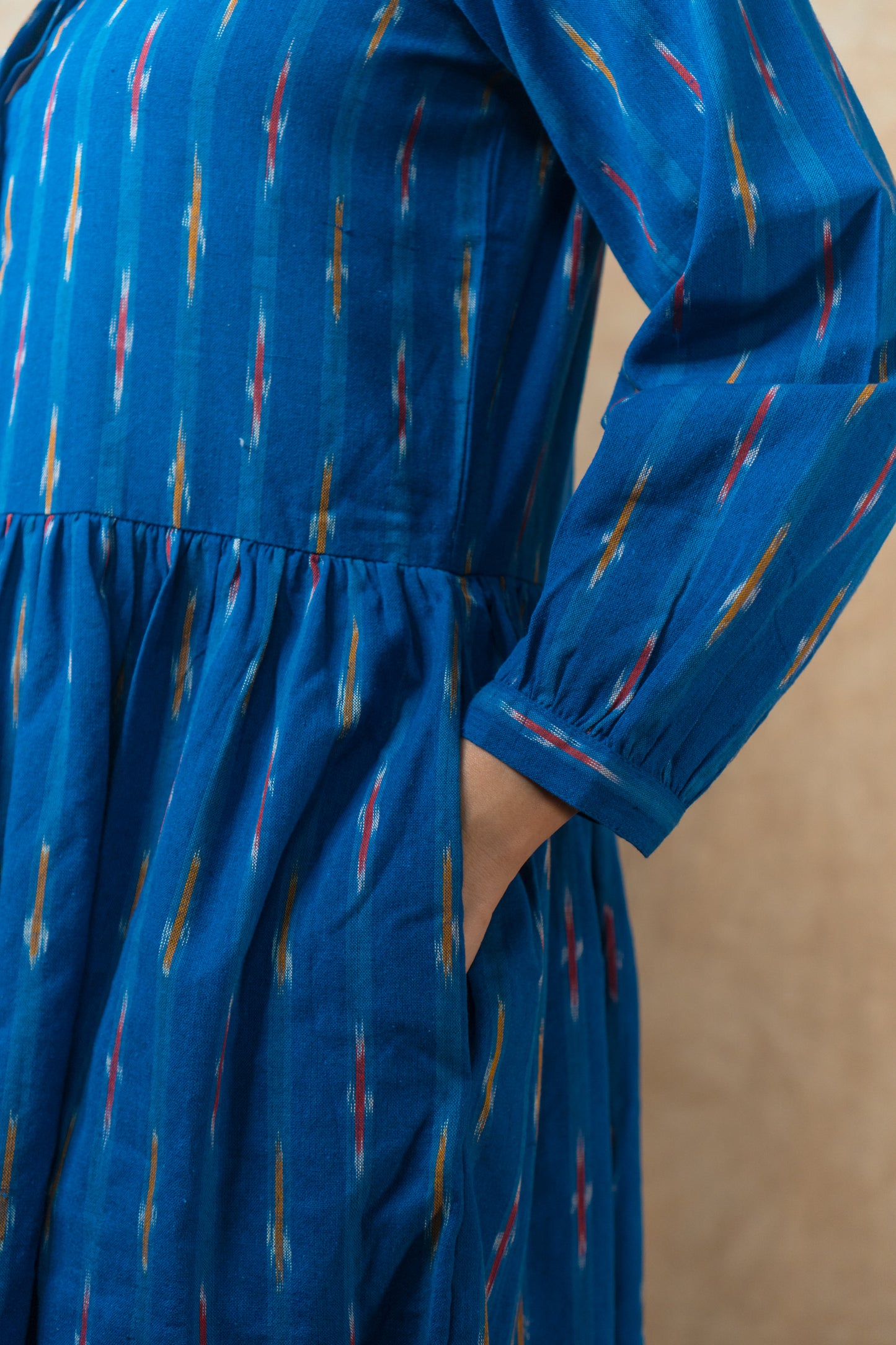 Tiered Summer Dress 'Cobalt Ikat'