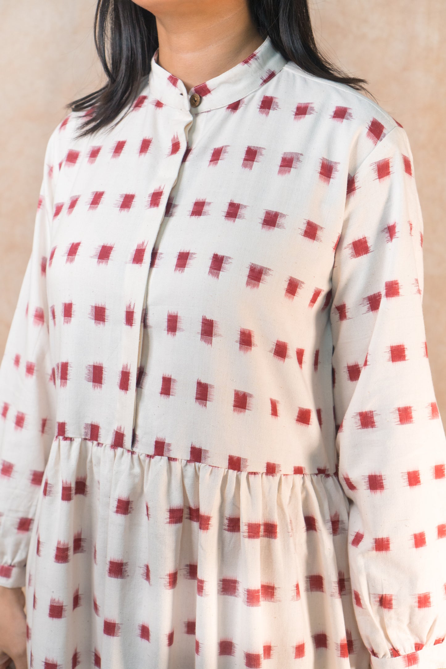 Tiered Summer Dress 'Raspberry Ikat'