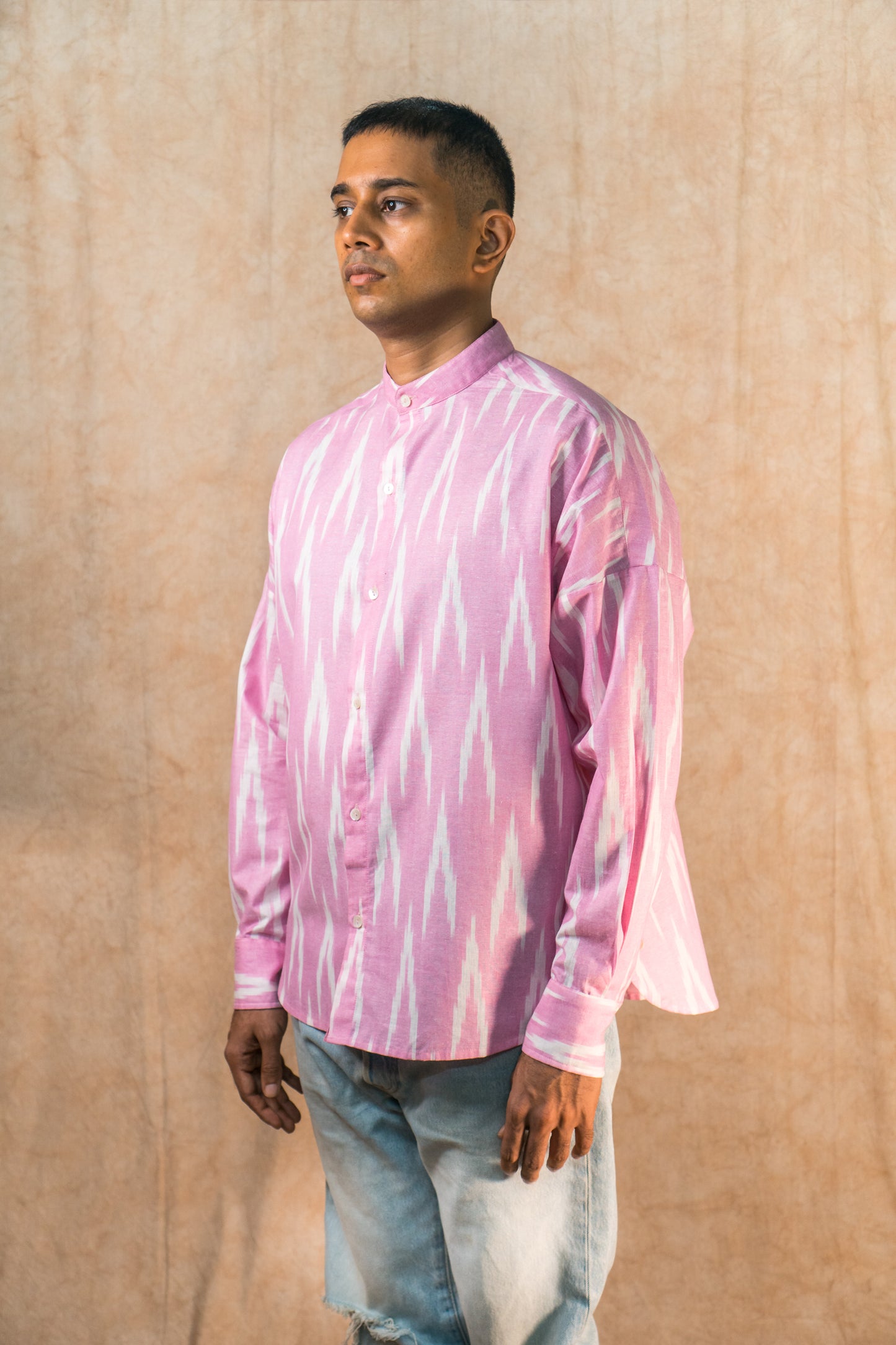 L/S Boxy Shirt 'Cotton Candy Ikat'