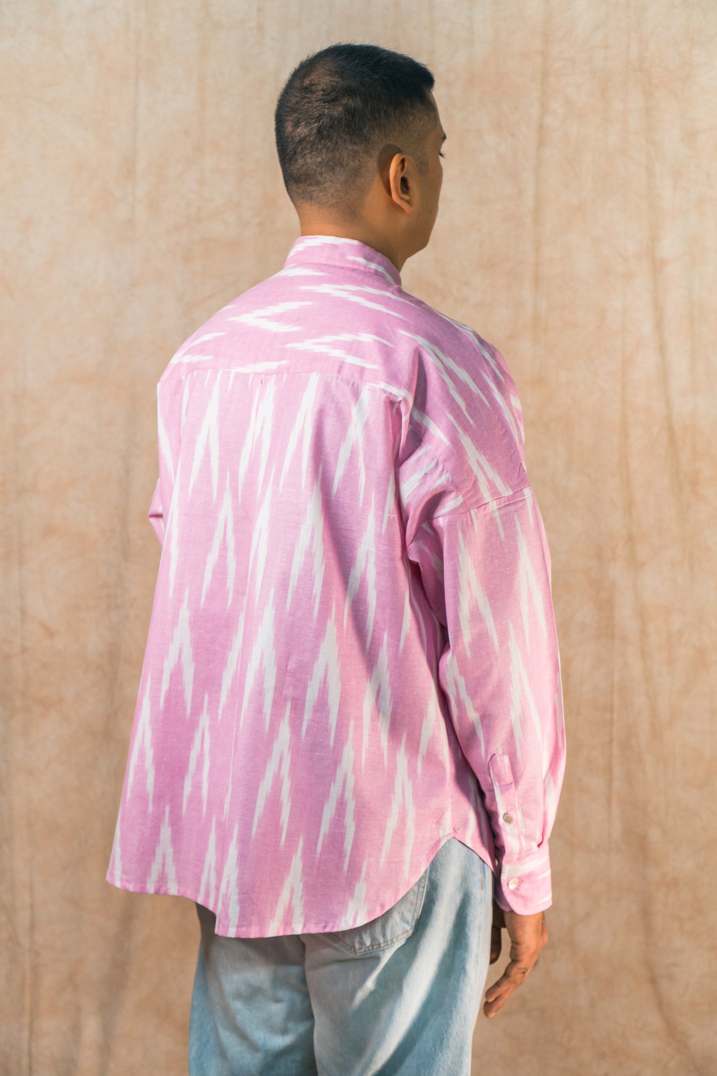 L/S Boxy Shirt 'Cotton Candy Ikat'
