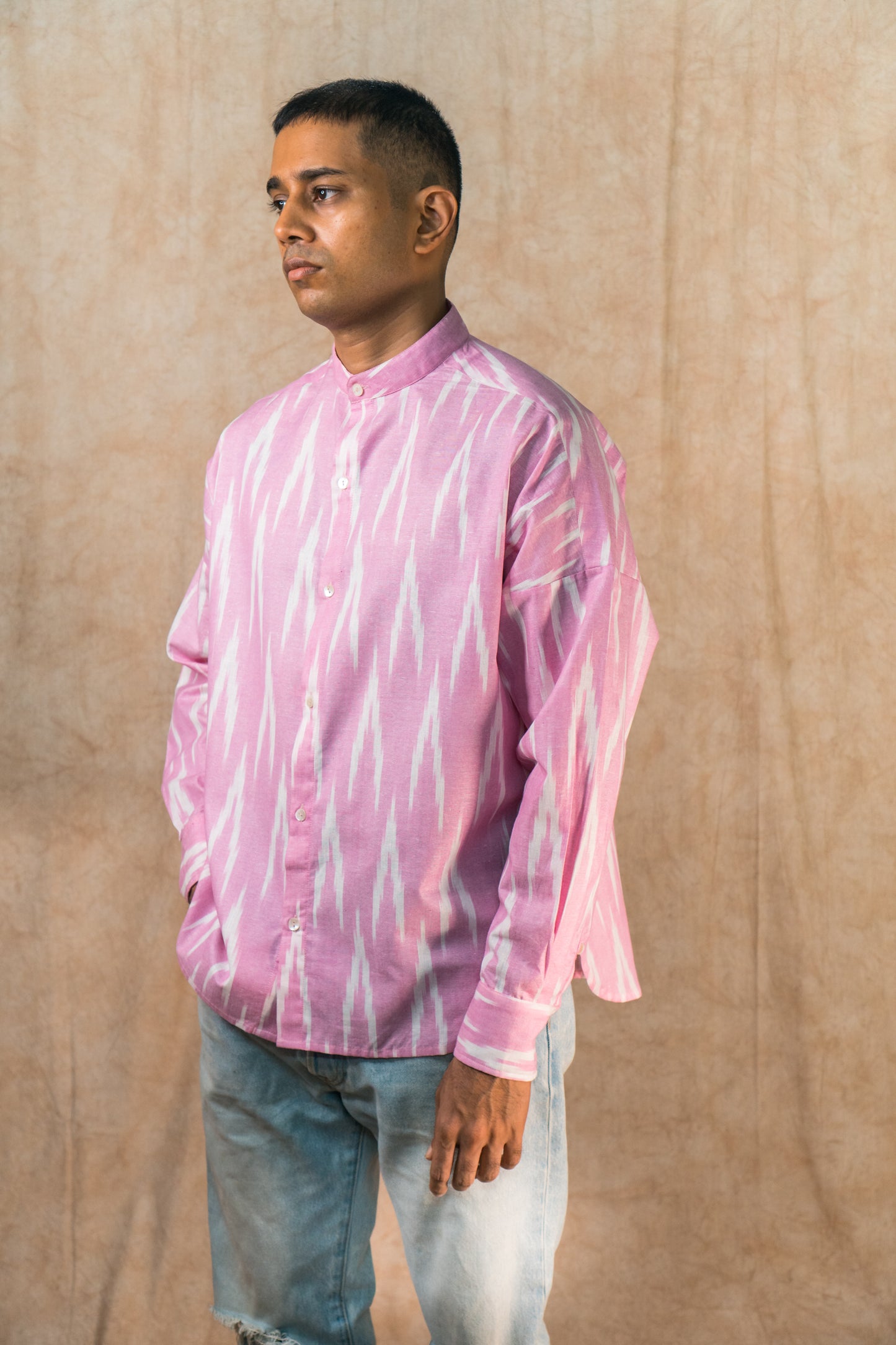 L/S Boxy Shirt 'Cotton Candy Ikat'