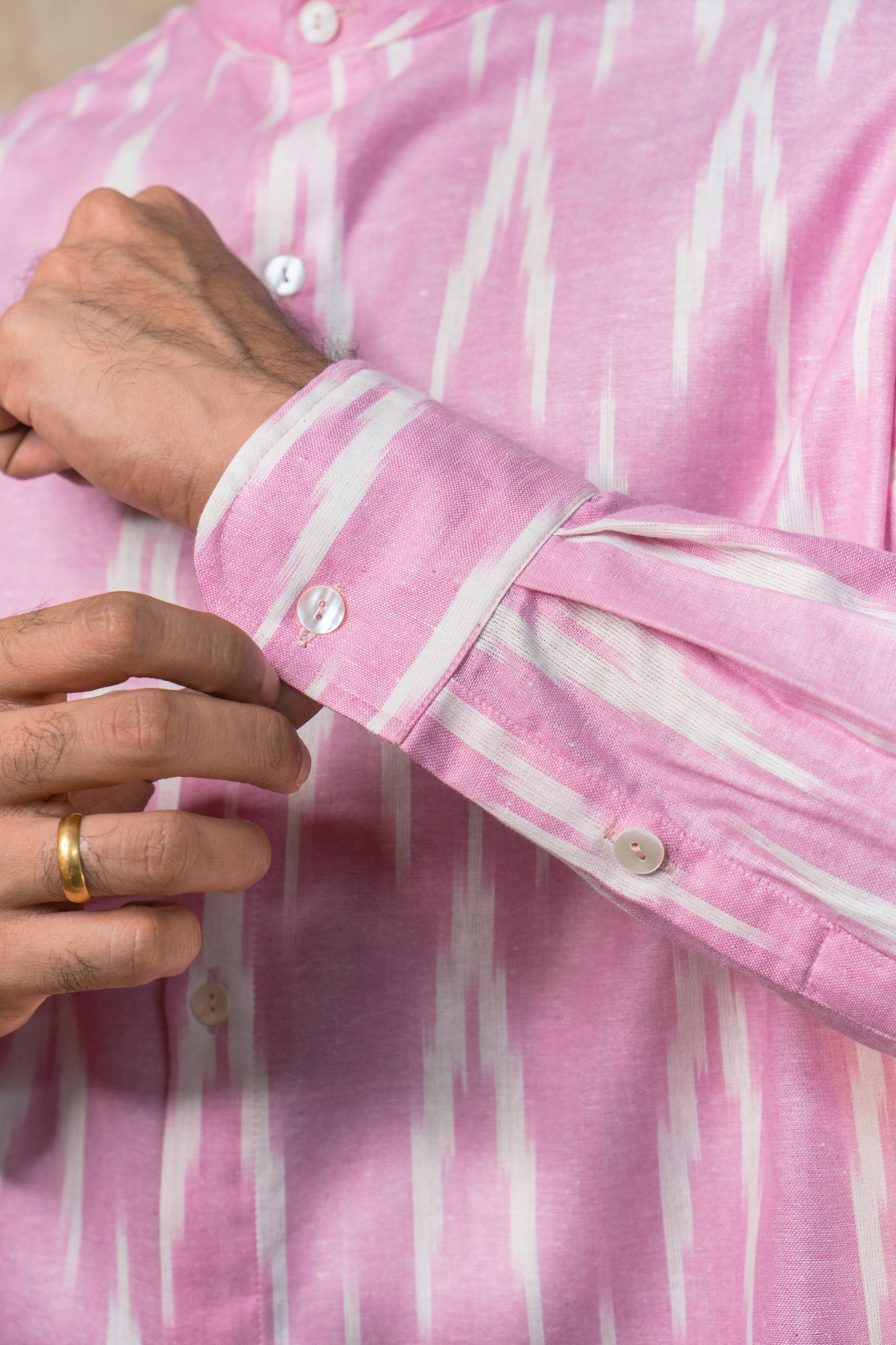 L/S Boxy Shirt 'Cotton Candy Ikat'