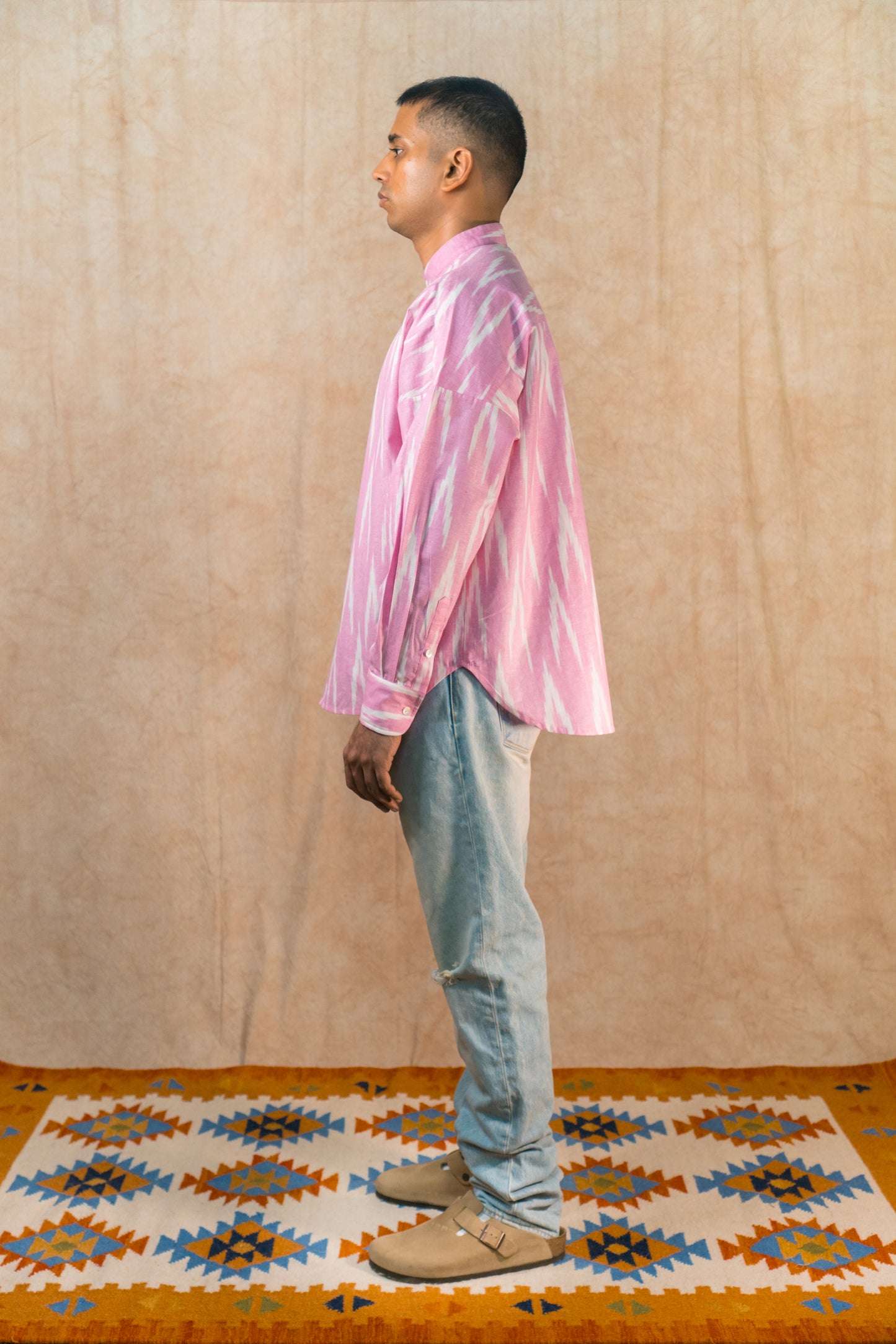 L/S Boxy Shirt 'Cotton Candy Ikat'