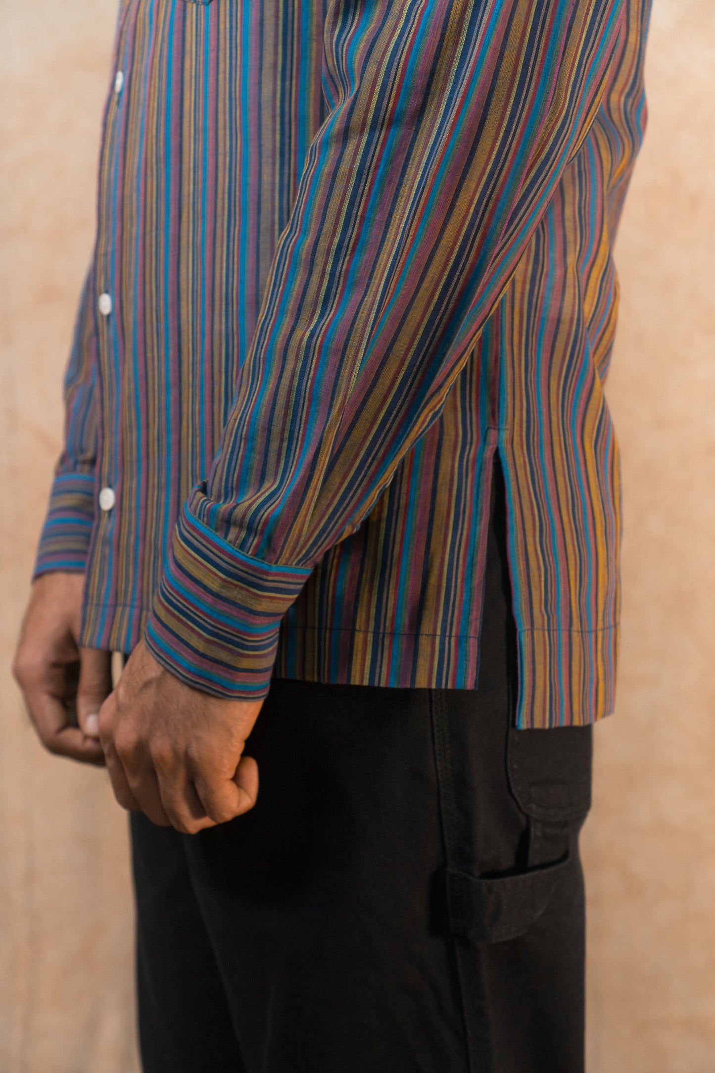 L/S Camp Shirt 'Carnival Splash Handloom'