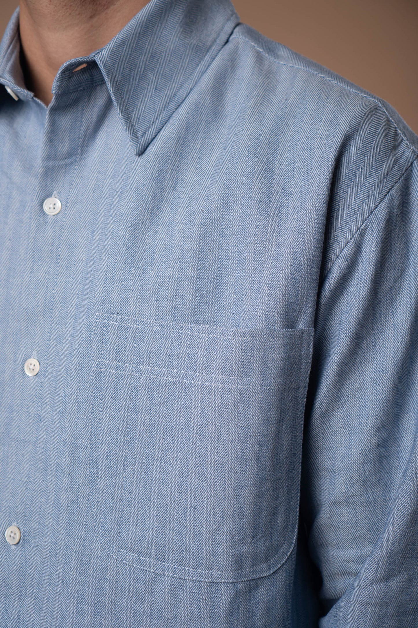 Sunday Morning Shirt 'Light Herringbone Denim'