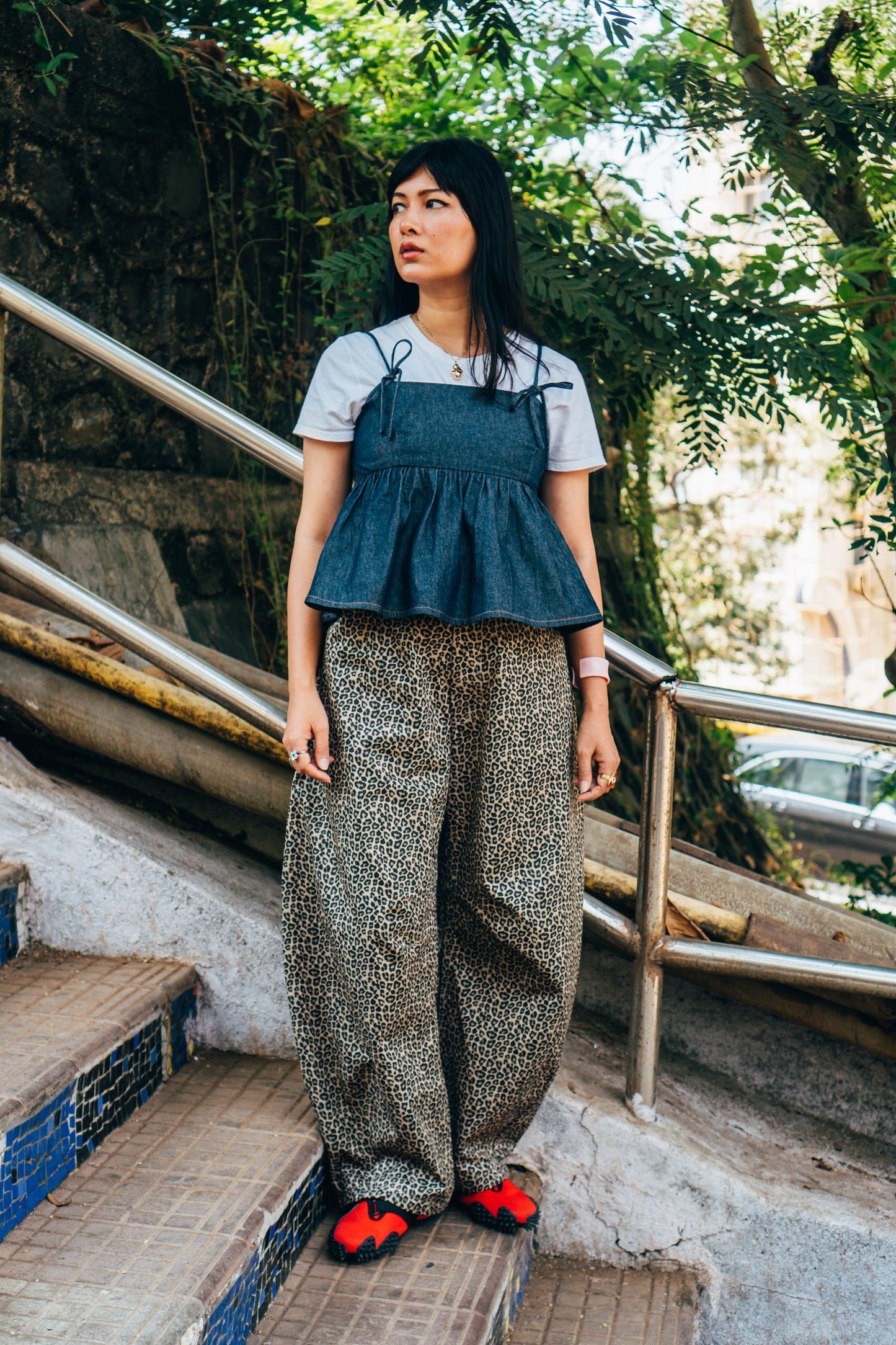 Horseshoe Pants 'Leopard Print Twill'