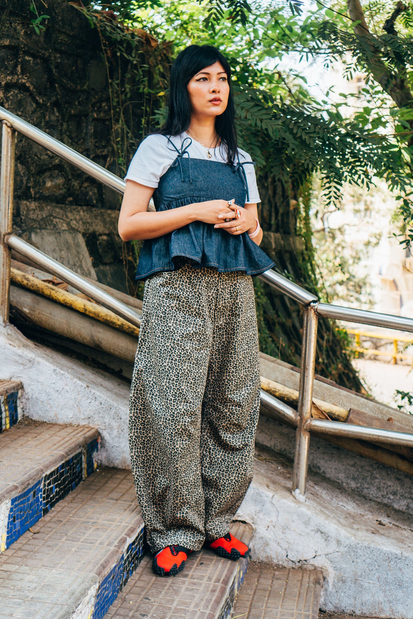 Horseshoe Pants 'Leopard Print Twill'