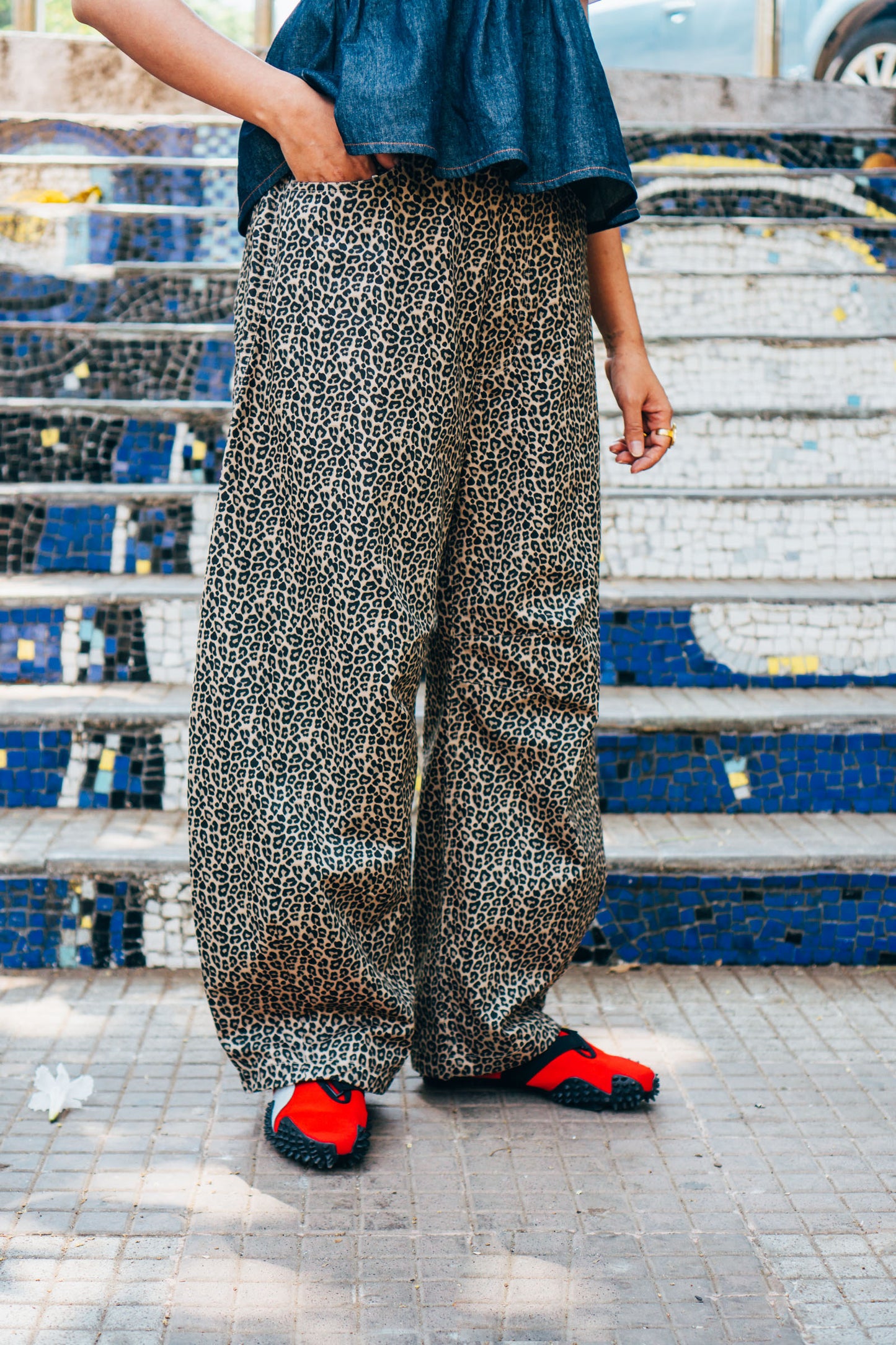 Horseshoe Pants 'Leopard Print Twill'