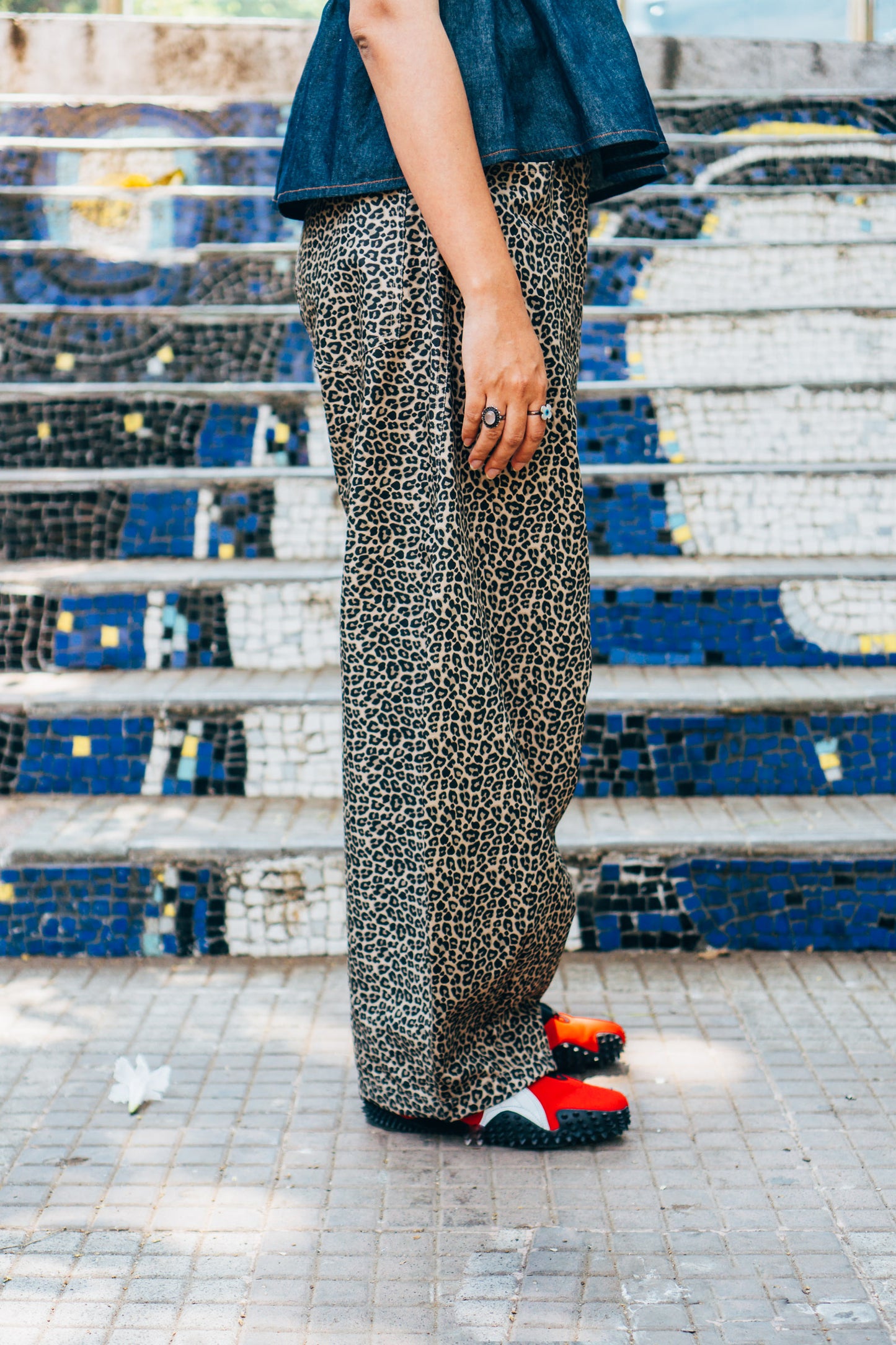 Horseshoe Pants 'Leopard Print Twill'