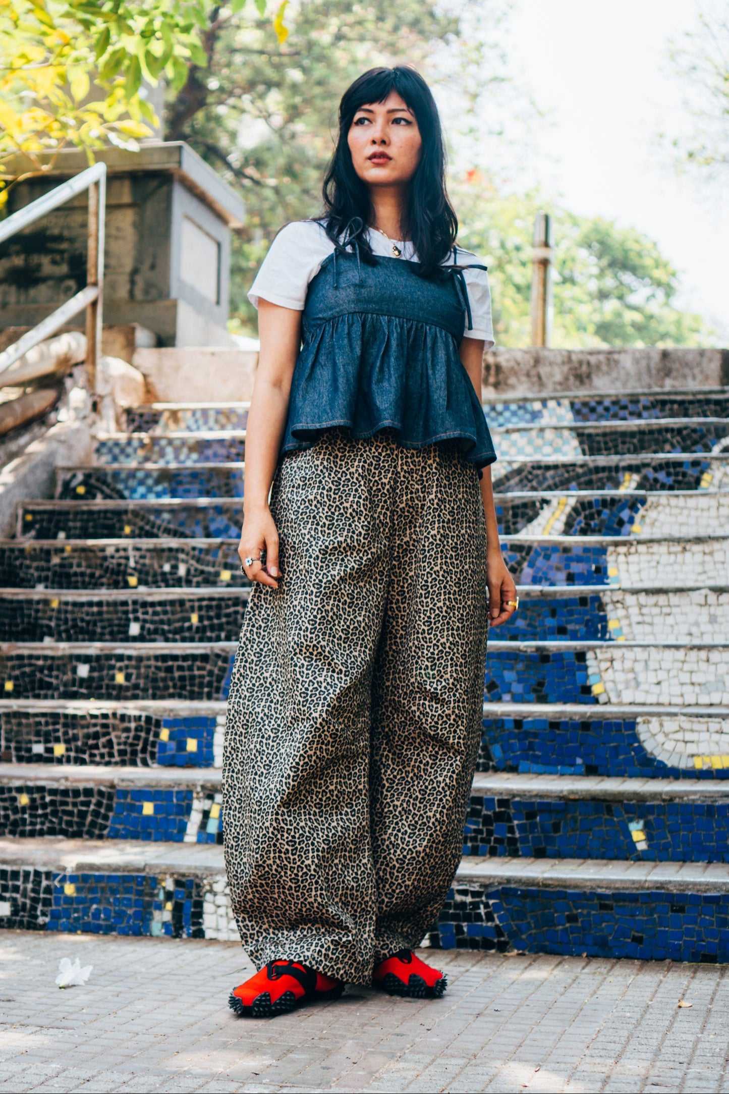 Horseshoe Pants 'Leopard Print Twill'