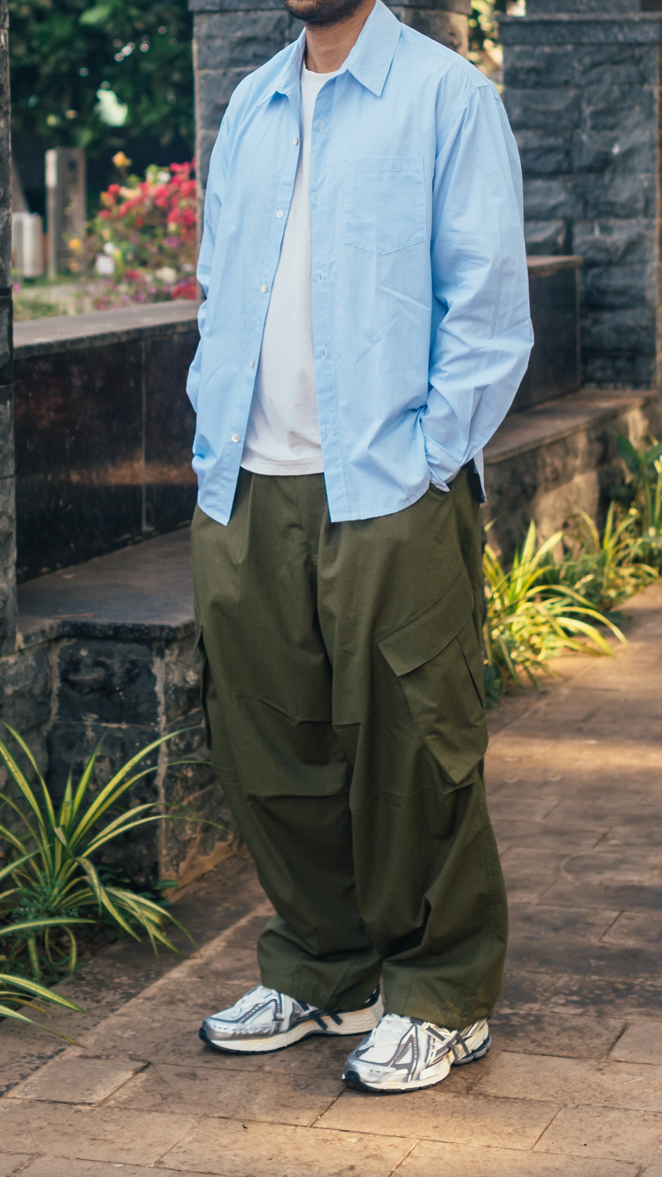 Balloon Cargo Pants 'Olive Canvas'
