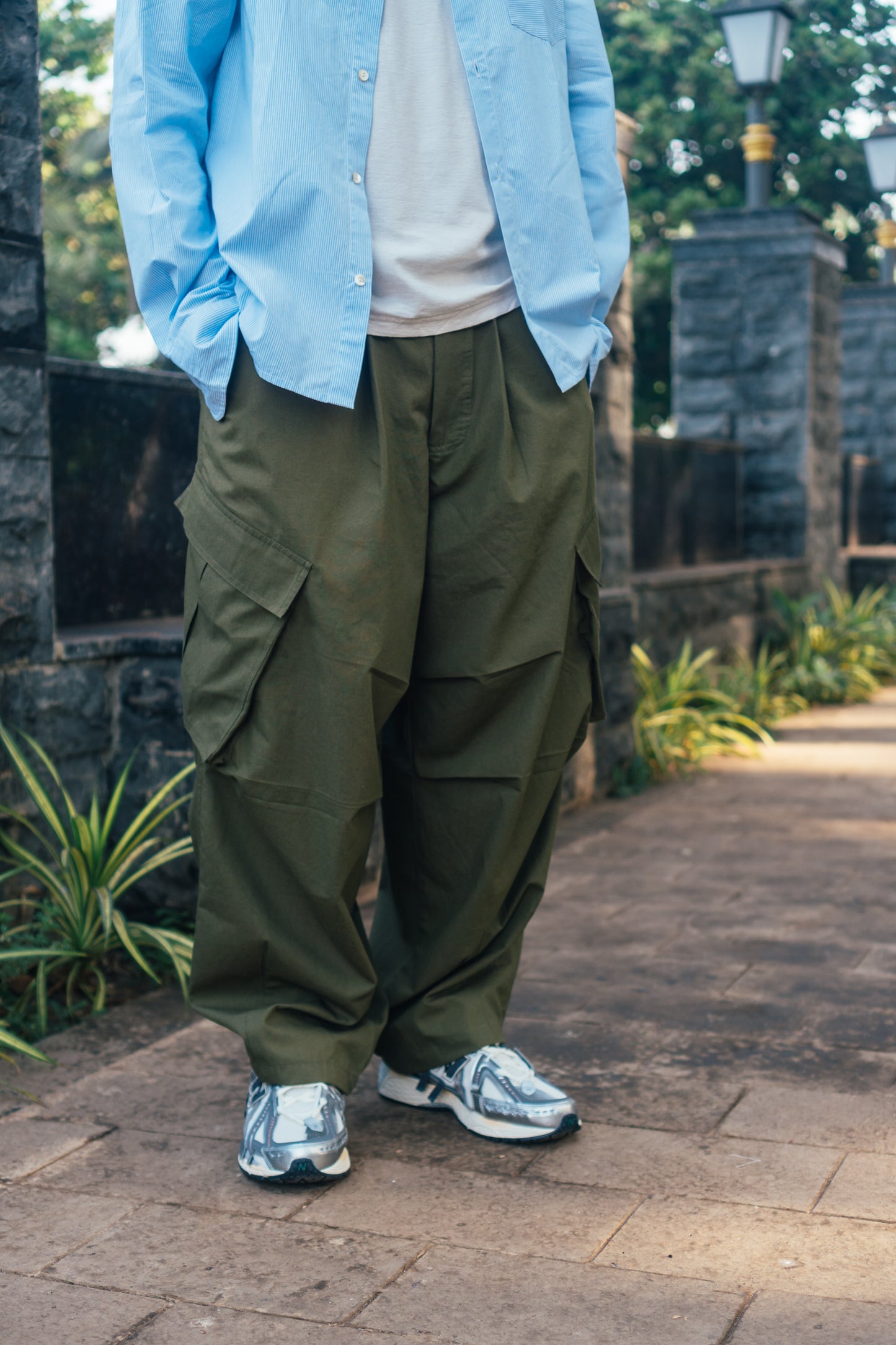 Balloon Cargo Pants 'Olive Canvas'