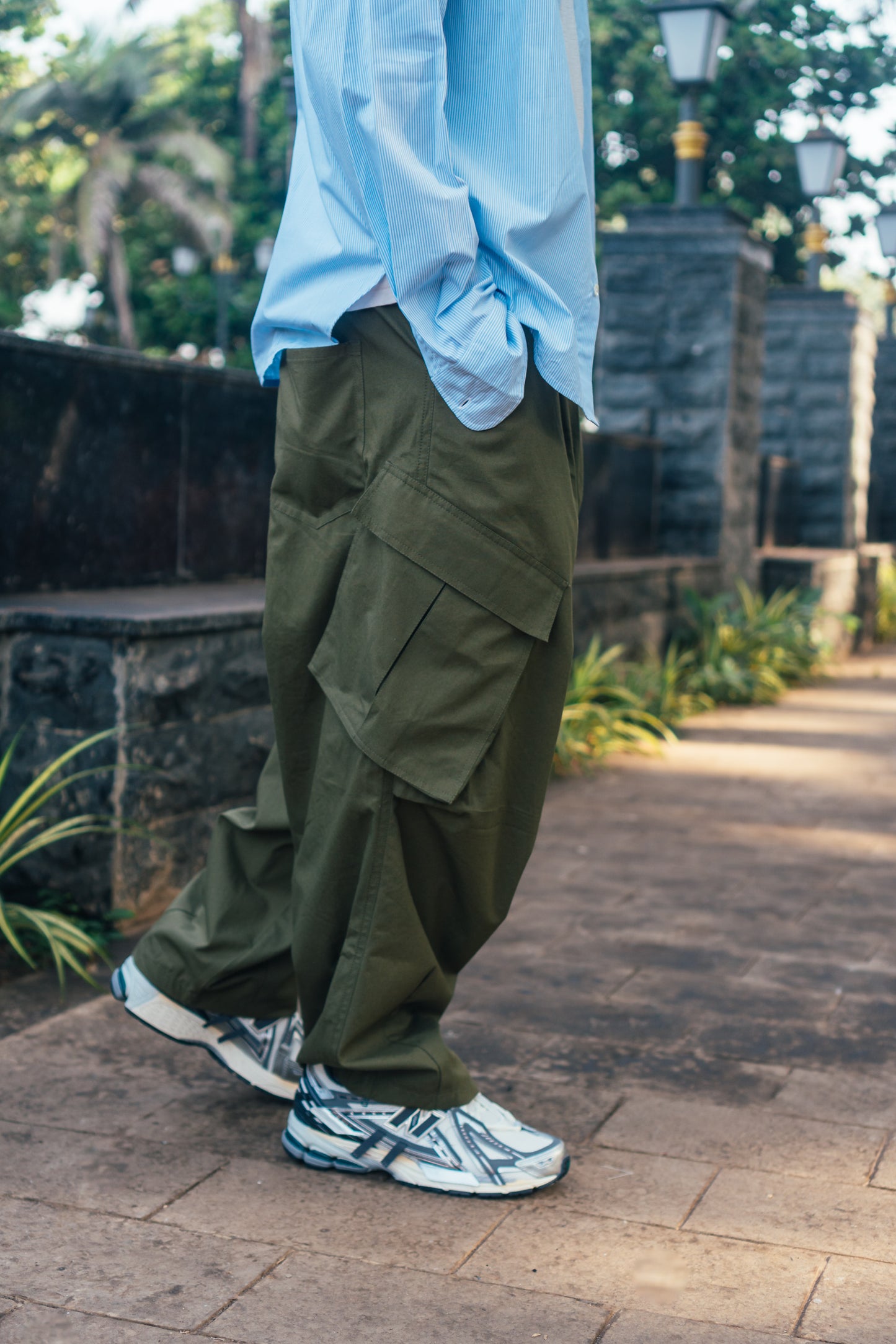 Balloon Cargo Pants 'Olive Canvas'