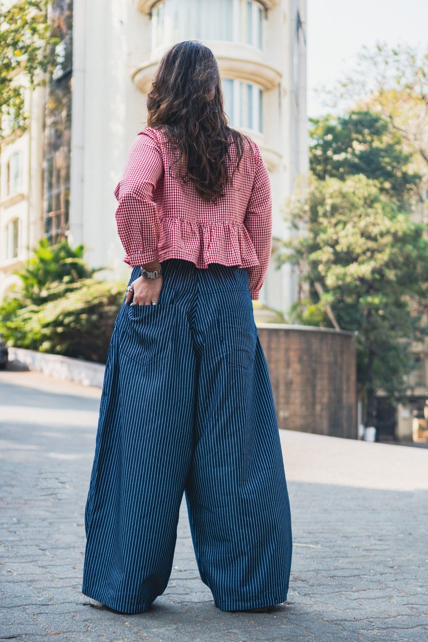 Really Wide Pants 'Blue Stripes'