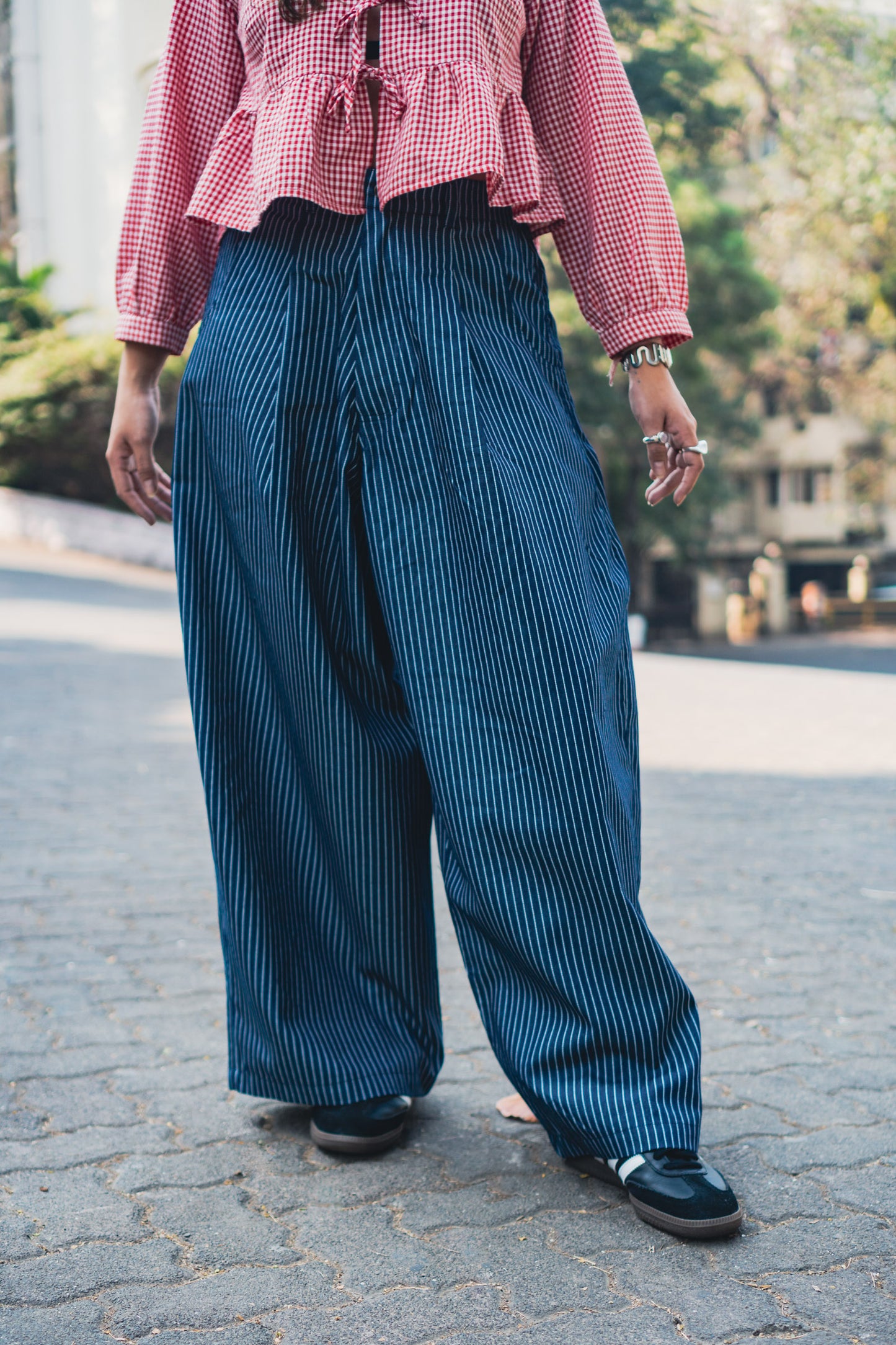 Really Wide Pants 'Blue Stripes'