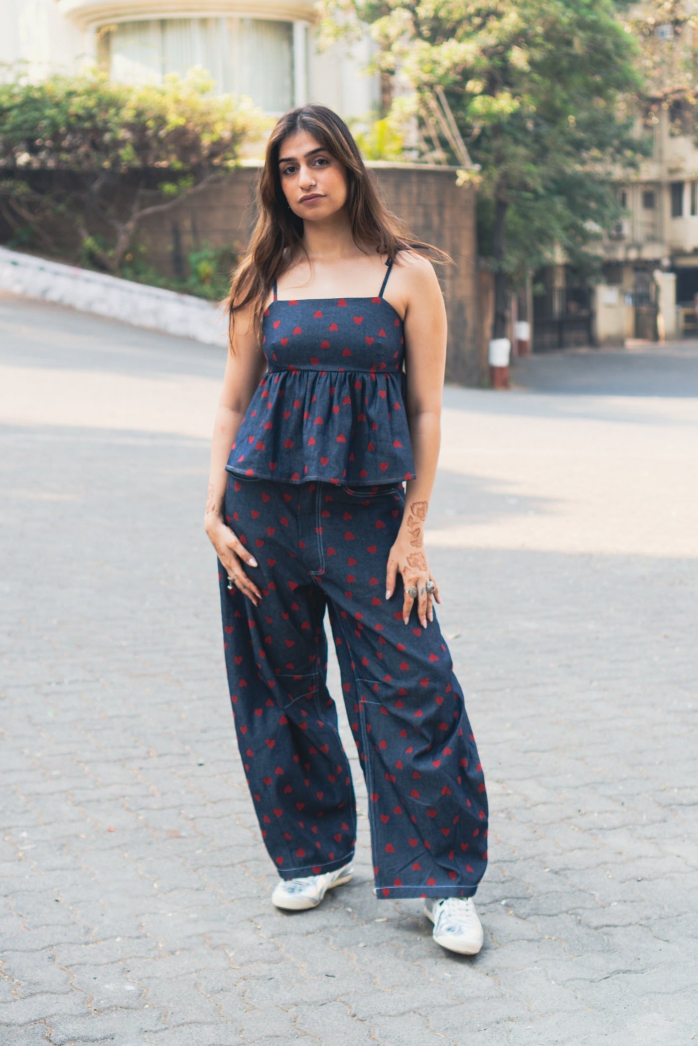 Babydoll Peplum Top 'Kokoro Denim'