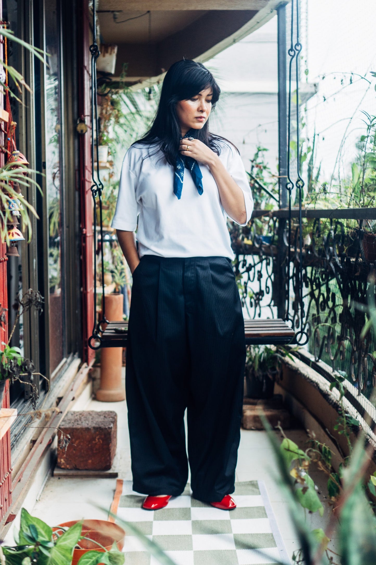 Really Wide Pants 'Black Stripes'