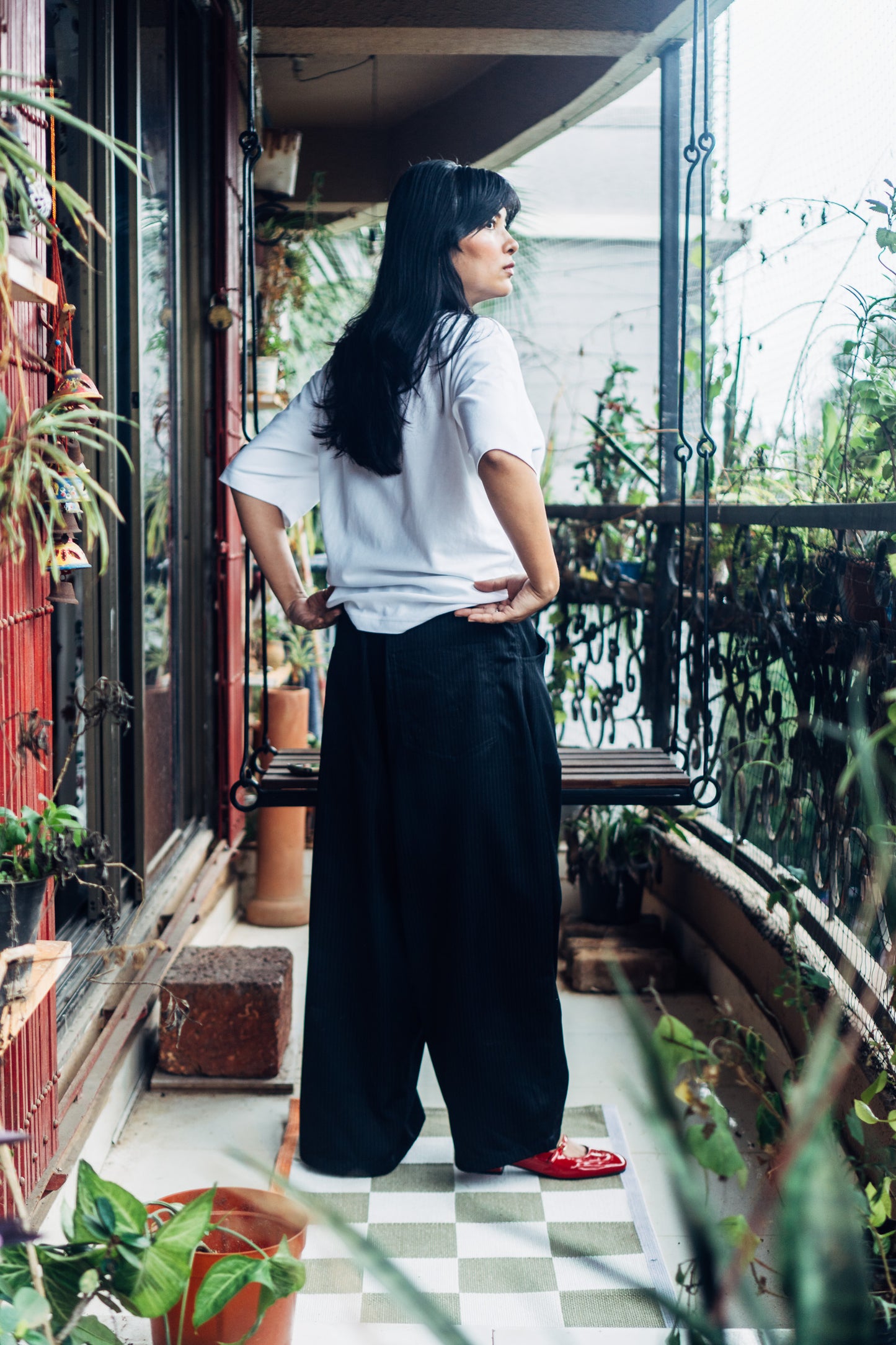 Really Wide Pants 'Black Stripes'
