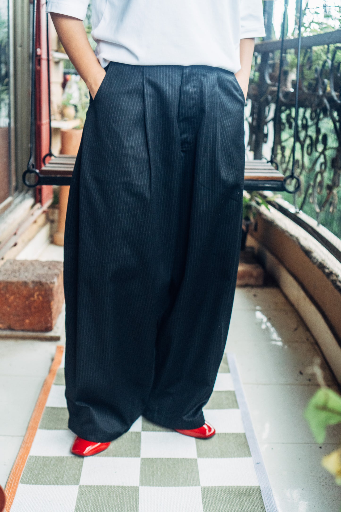 Really Wide Pants 'Black Stripes'