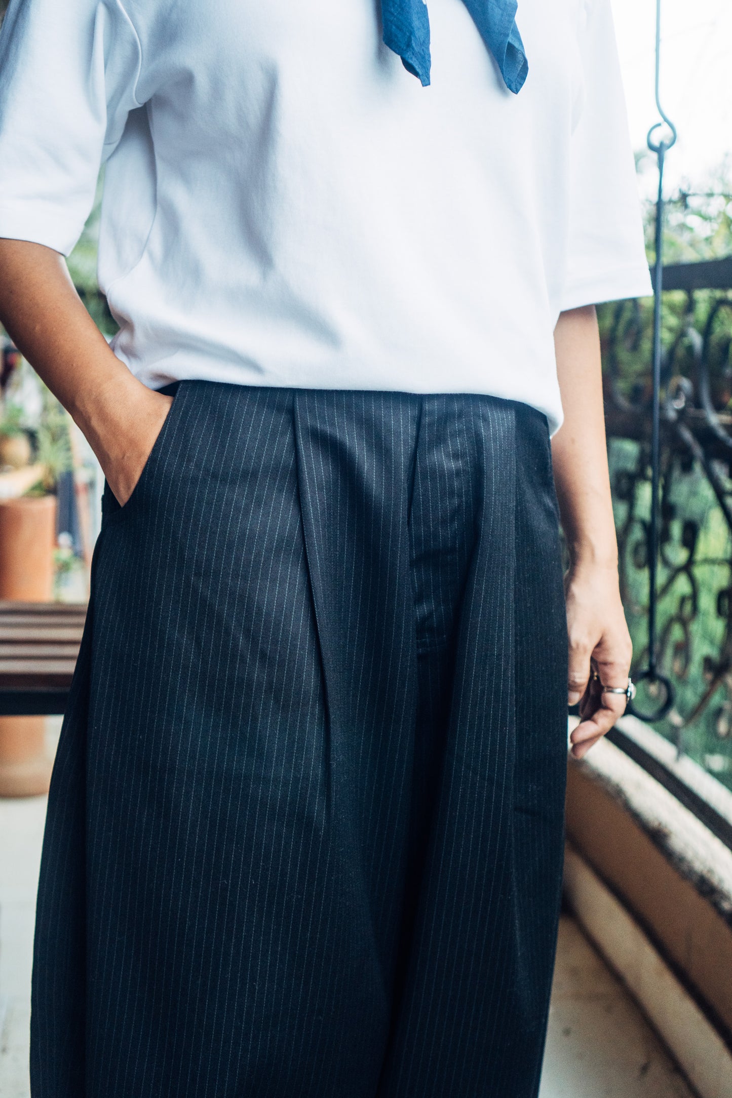 Really Wide Pants 'Black Stripes'