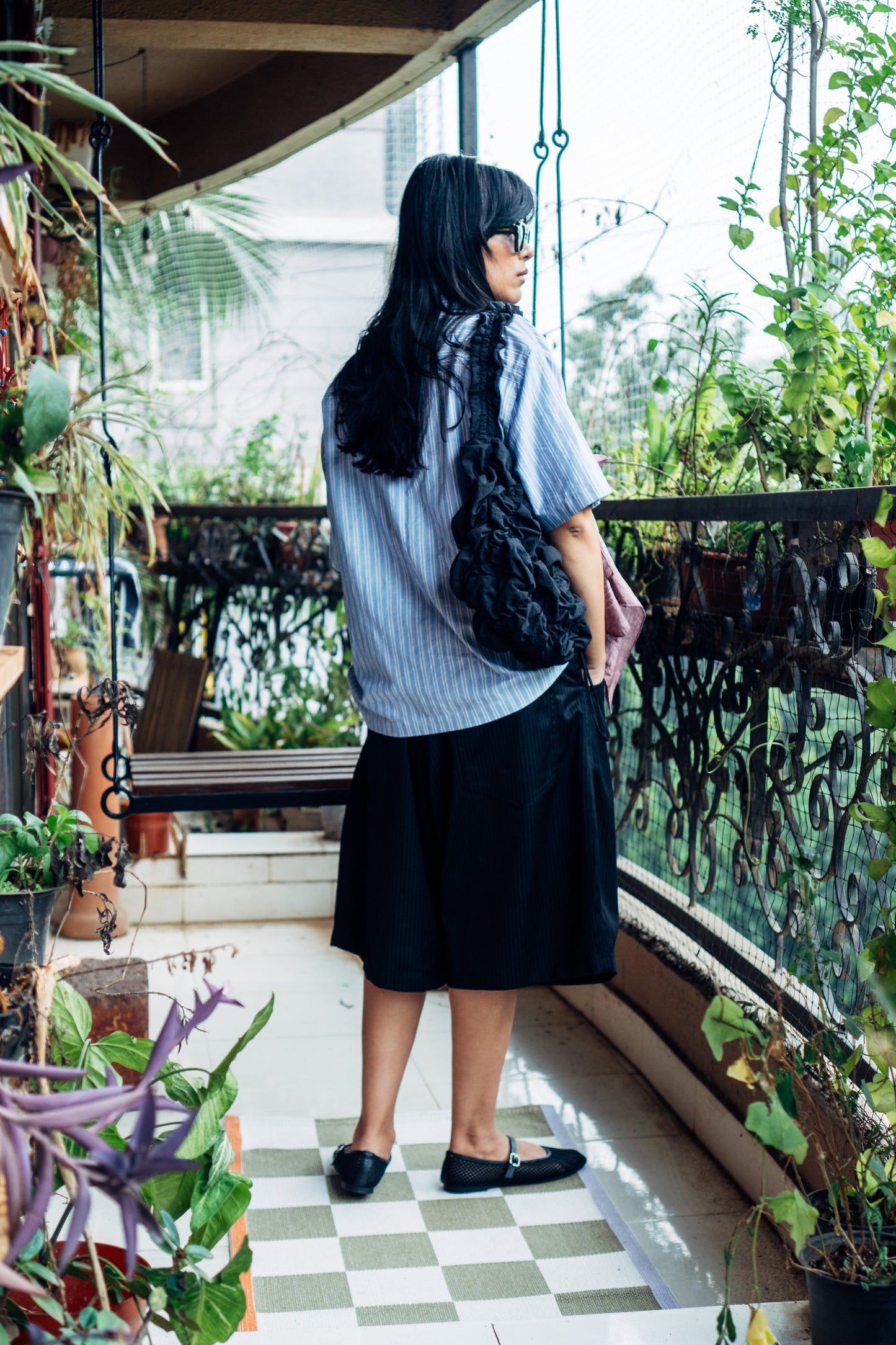 Really Wide Shorts 'Black Stripes'