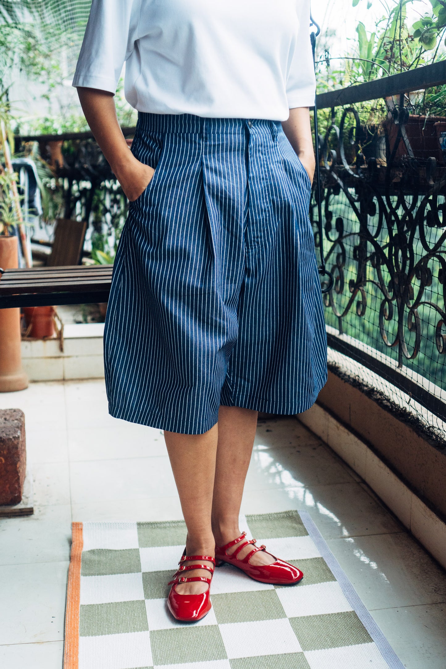 Really Wide Shorts 'Blue Stripes'
