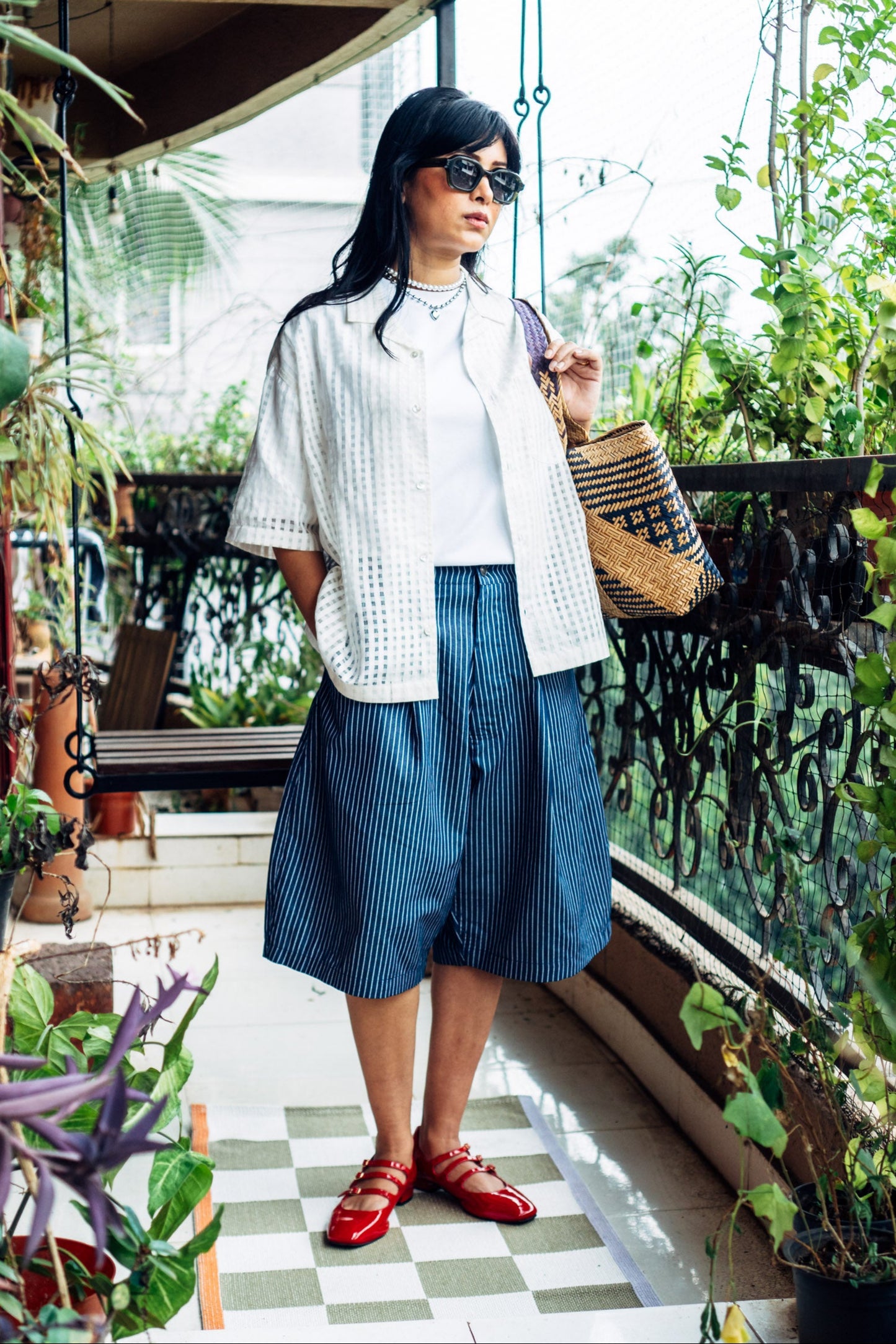 Really Wide Shorts 'Blue Stripes'