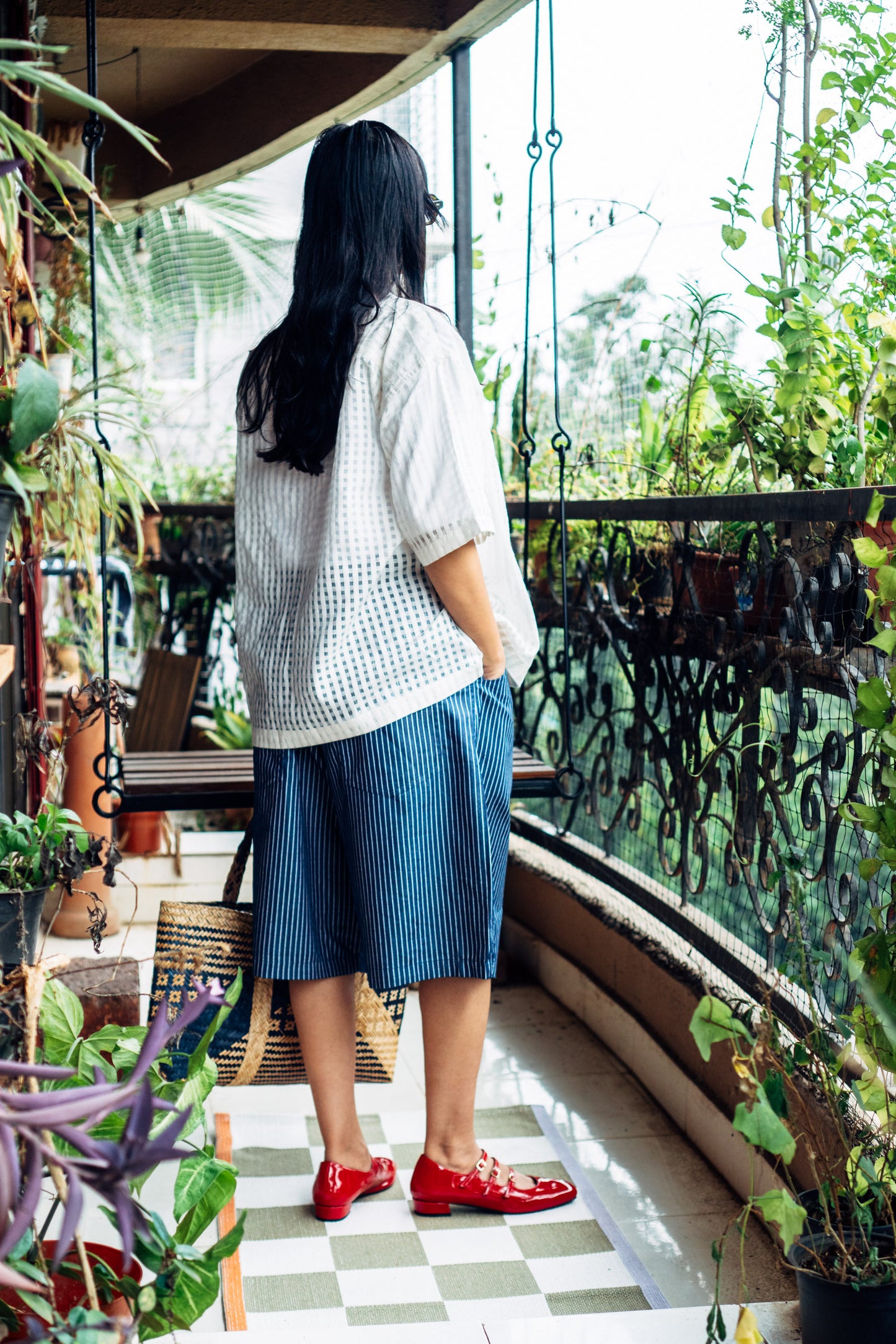Really Wide Shorts 'Blue Stripes'