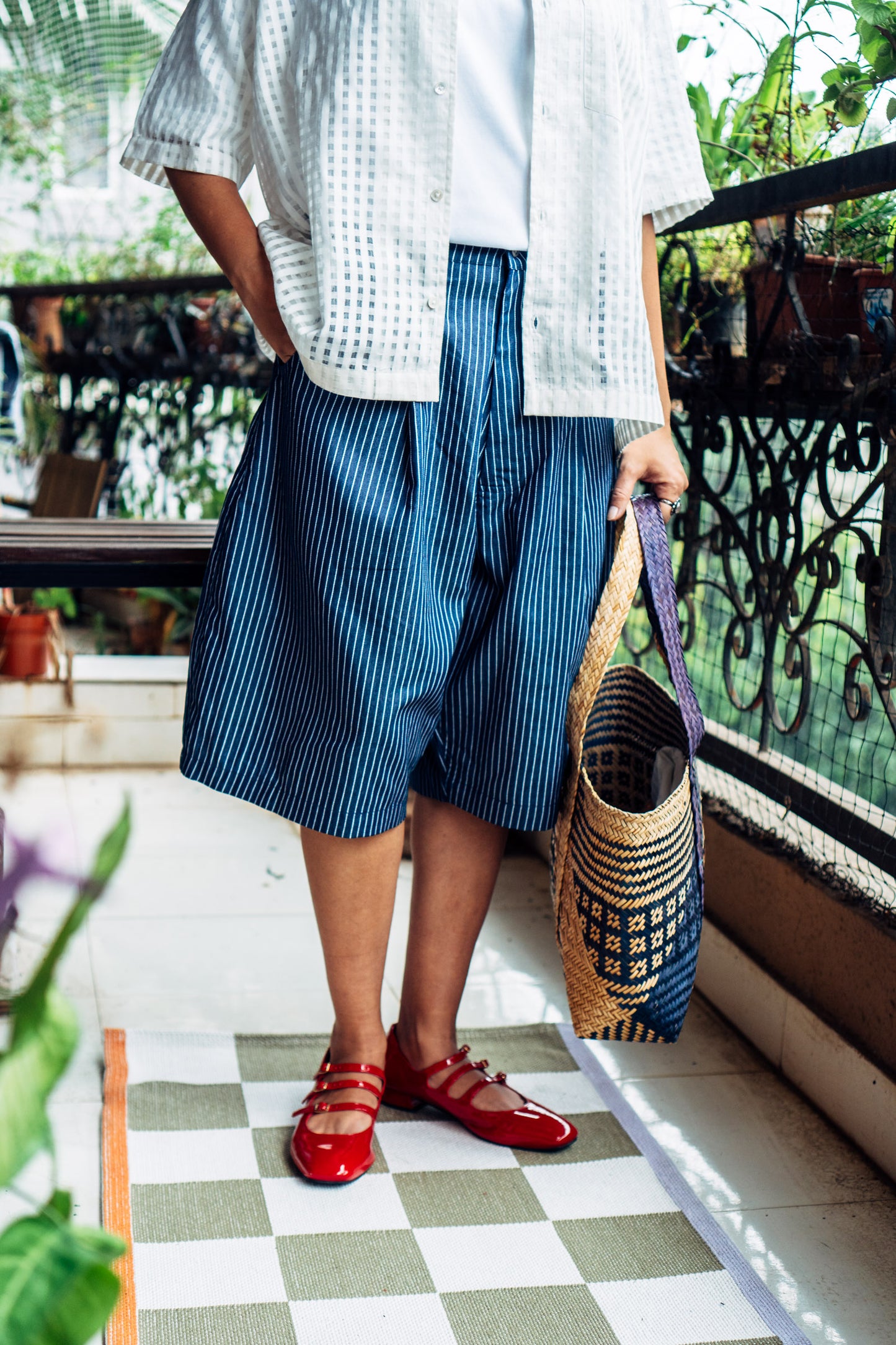 Really Wide Shorts 'Blue Stripes'