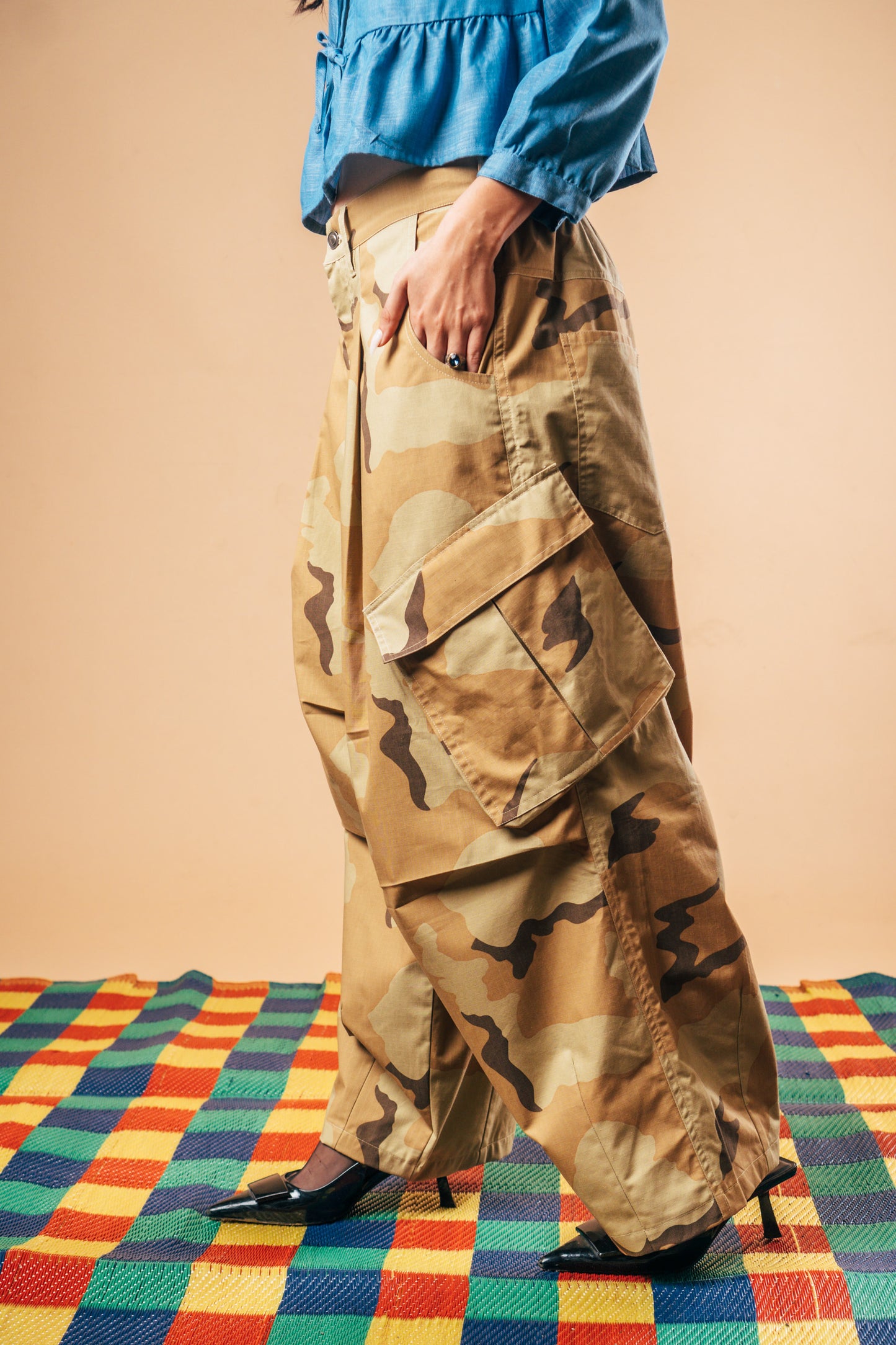Balloon Cargo Pants 'Desert Camo Ripstop'